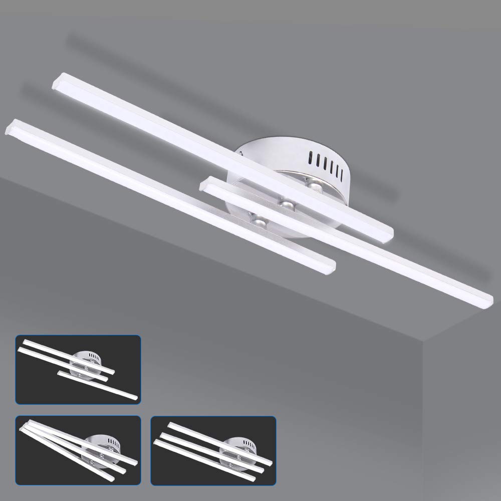 Modern LED Ceiling Light Fixture - Energy Efficient Flush Mount Lighting for Bedroom, Living Room & Kitchen - Dimmable Bright White Light (3000K-6000K) - Easy Installation, Perfect for Home & Office Decor