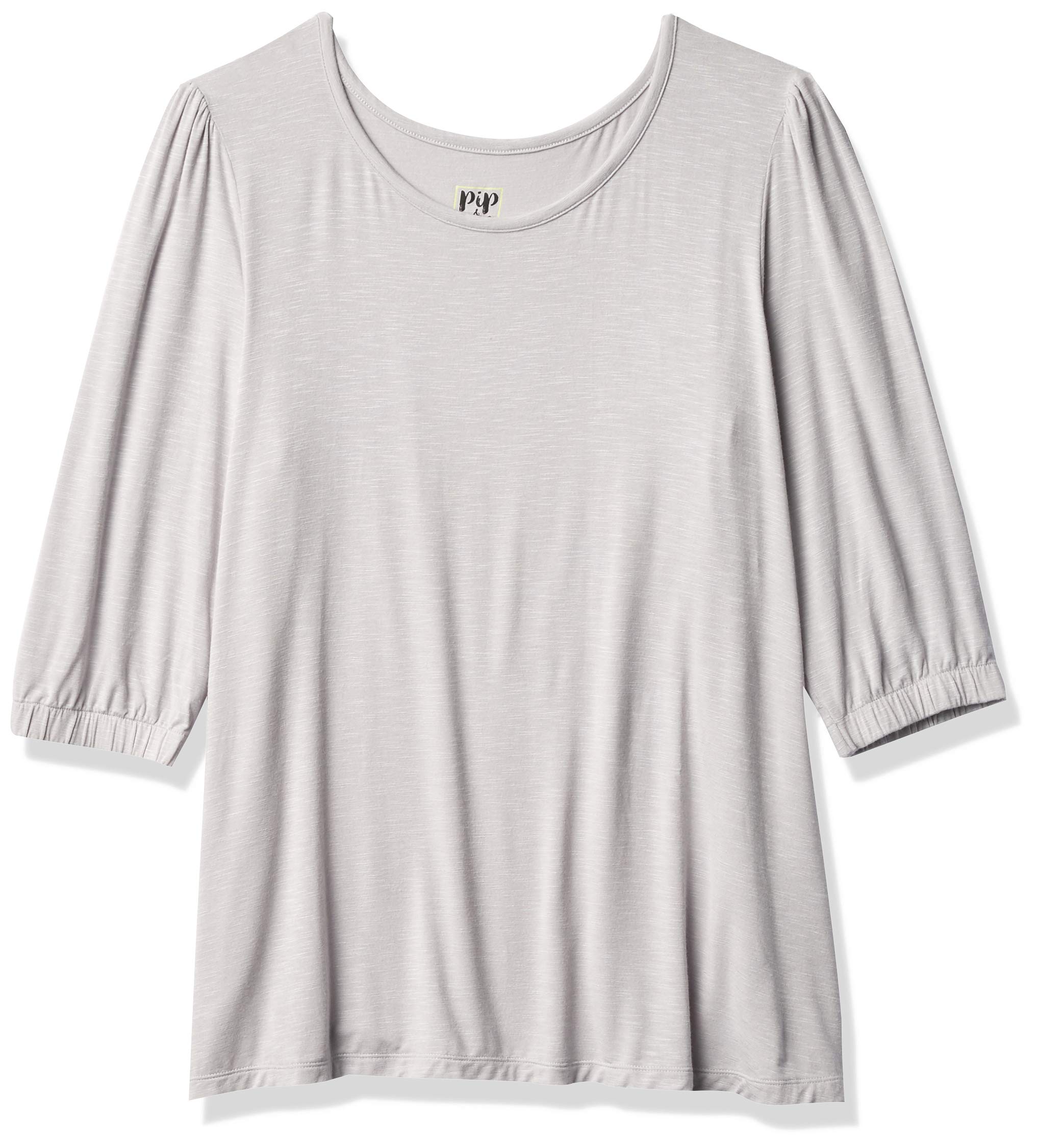 Rosie Pope Women's Maternity Pip N Vine 3/4 Sleeve T-Shirt - Soft Stretch Pregnancy Top for Everyday Comfort (Office, Casual Outings, Maternity Photos)