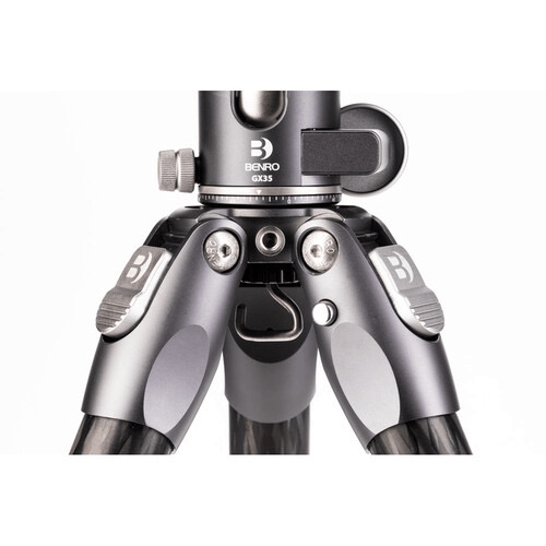 Benro Tortoise Columnless Carbon Fiber Tripod with GX35 Ballhead - 4-Section Twist Lock Legs, Lightweight Travel Tripod for DSLR Cameras, Perfect for Outdoor Photography, Hiking & Travel (TTOR34CGX35)