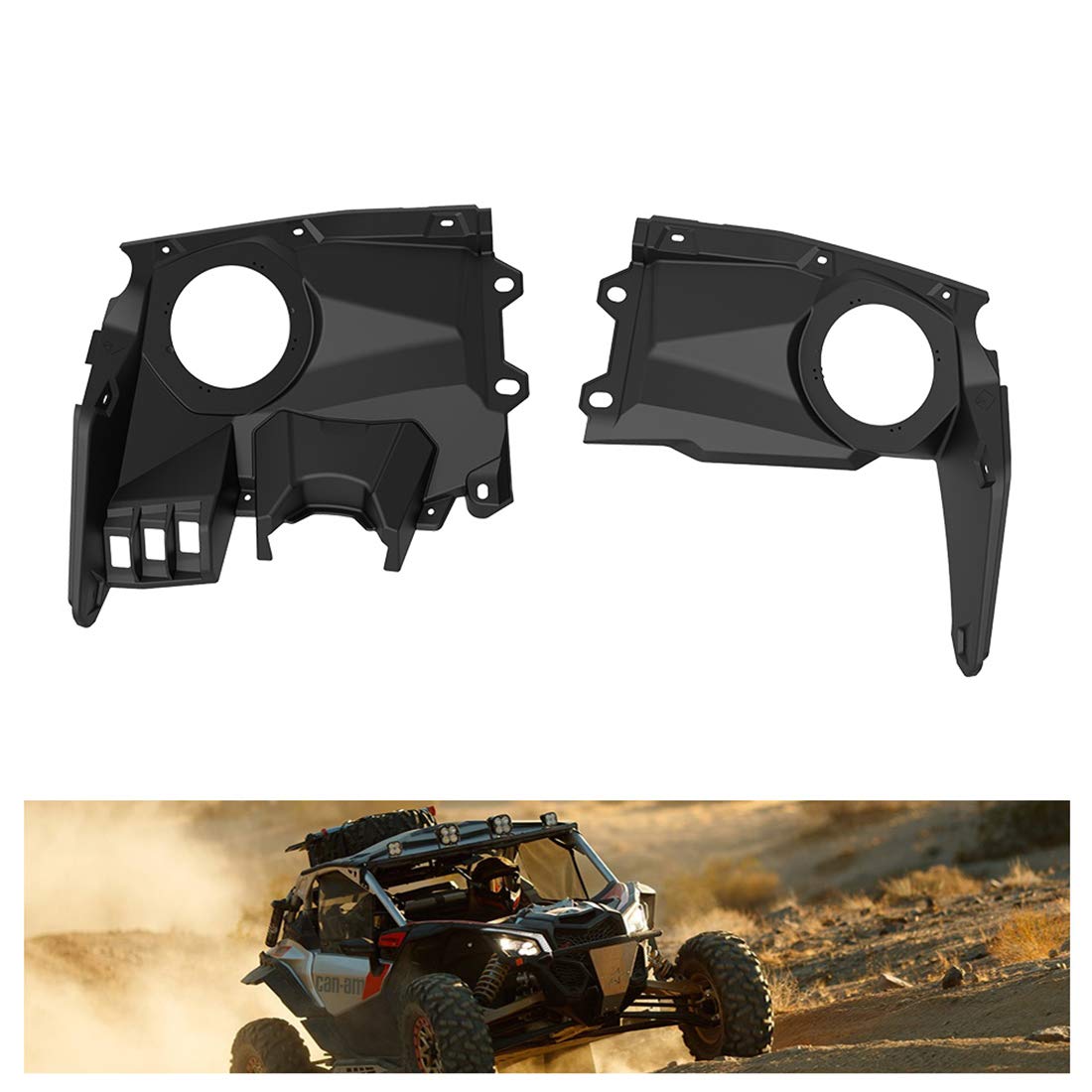 Kiwi Master Front Dash Speaker Mount Panel for 2017-2025 Can Am Maverick X3 | 6.5 Inch Speaker Pods Enclosure | Off-Road Audio Upgrade | UTV Accessories for Enhanced Sound Quality