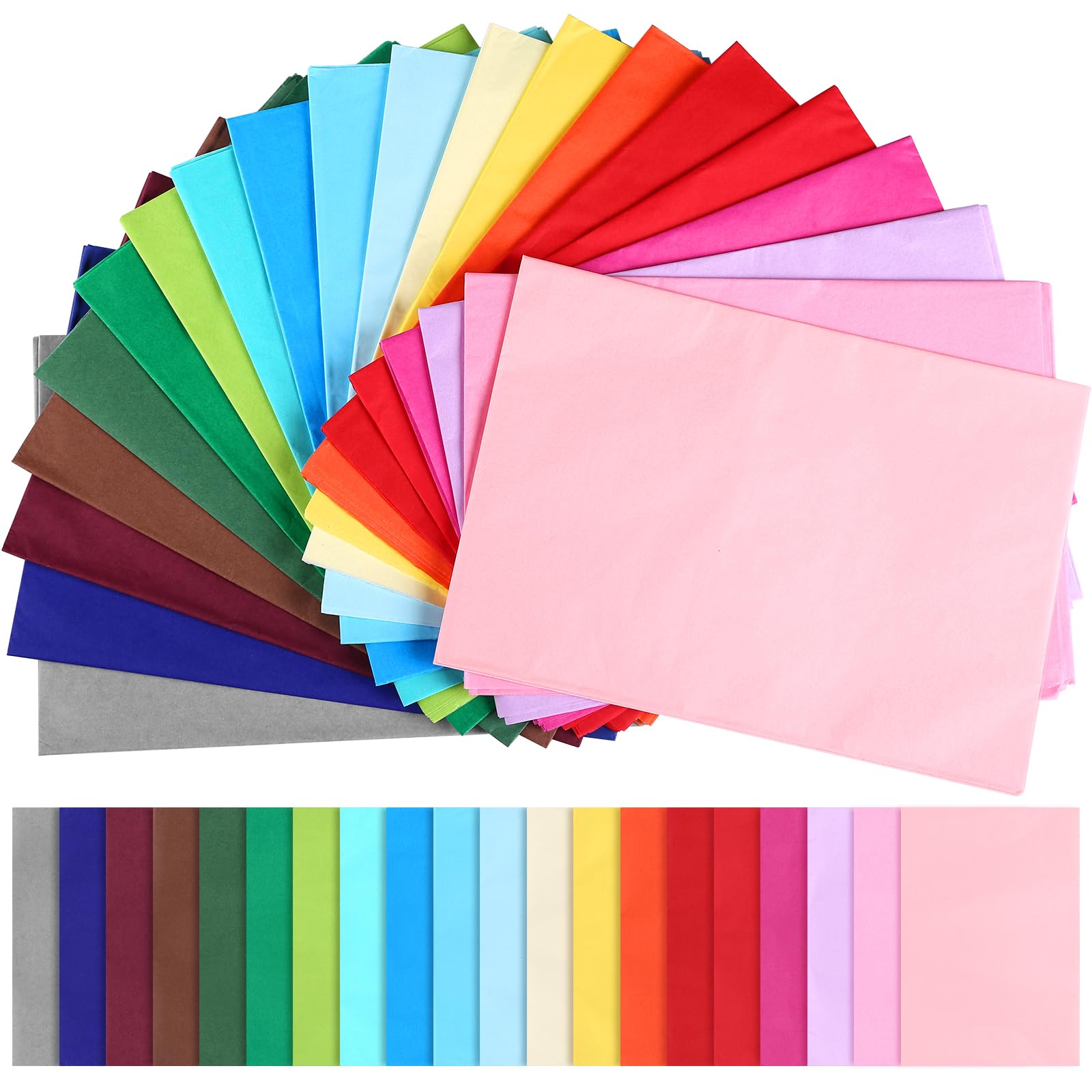 Bulk Tissue Paper for Gift Wrapping - 20 Colors (20