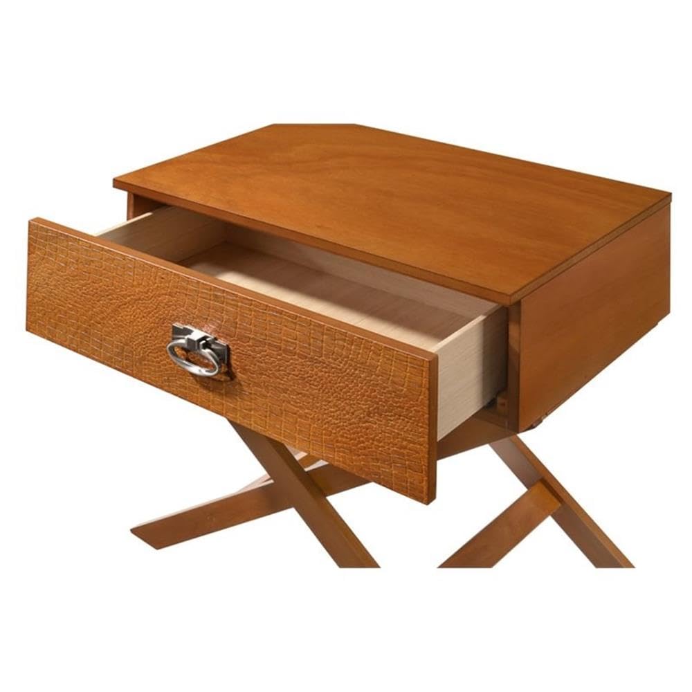Solid Oak Xavier Nightstand with 1 Drawer - Modern Bedroom Furniture for Small Spaces | Bedside Table for Storage & Organization