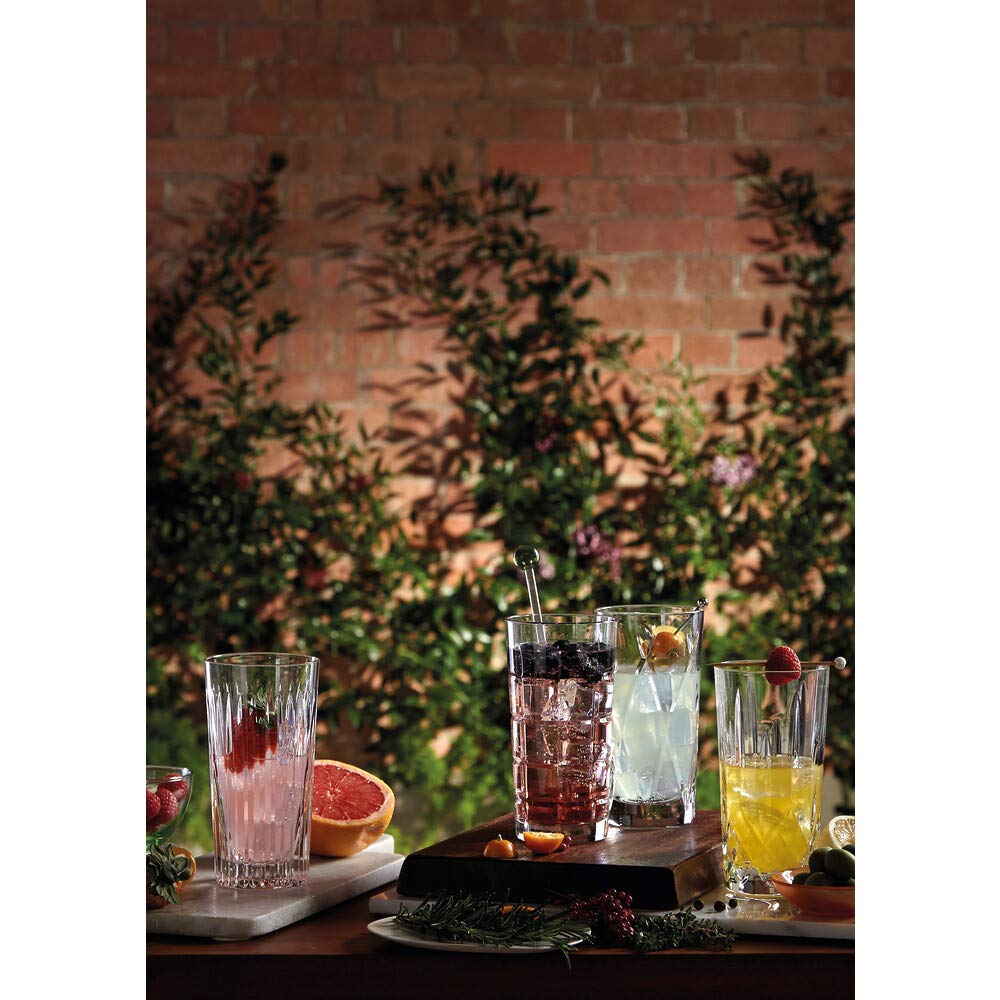 Waterford Gin Journeys Lismore Highball Glass Set of 2 - Premium Crystal Cocktail Glasses for Gin & Tonic, Whiskey, Iced Tea - Perfect for Home Bar, Entertaining & Gift Giving