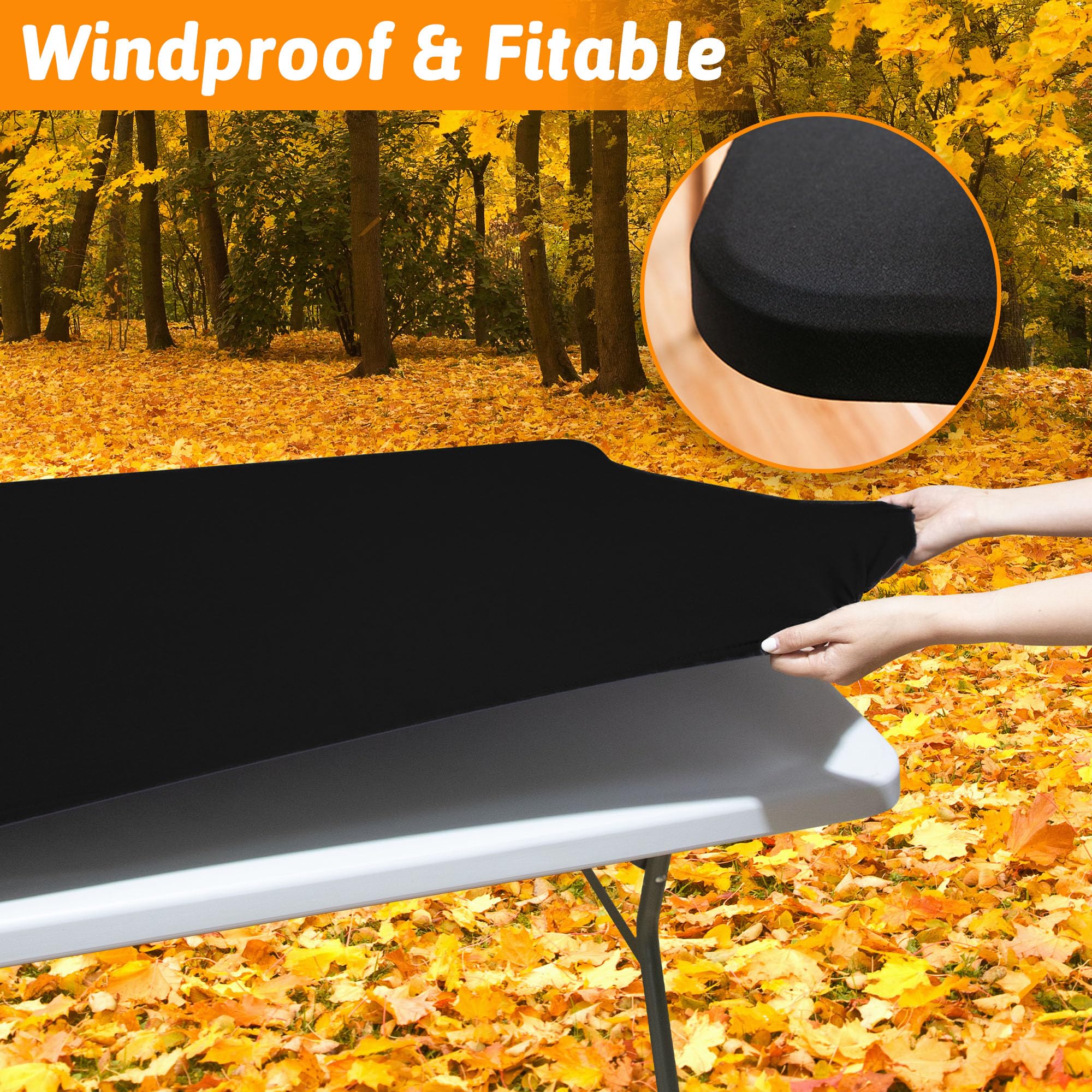 Waterproof Elastic Fitted Rectangle Picnic Tablecloth - 30
