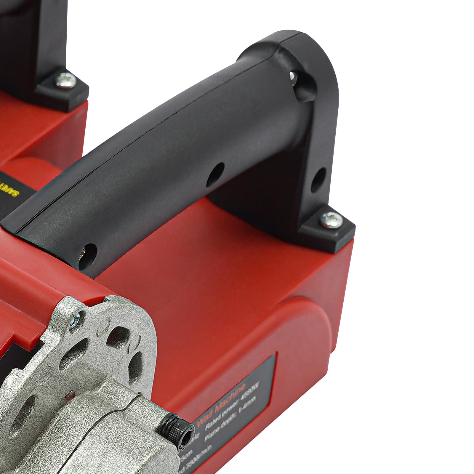4580W Electric Wall Planer - Adjustable Depth Concrete & Putty Removal Tool for Wall Renovation | Professional Wall Shaving Machine for Cement, Plaster, Paint Stripping | Ideal for Home DIY & Construction Projects (Red)