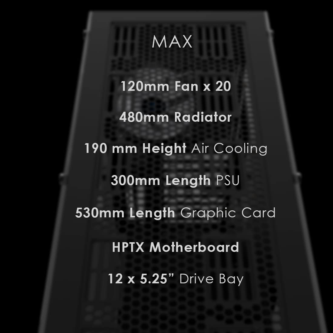 Anidees AI Raider XL Full Tower PC Gaming Case - Tempered Glass, XL-ATX/E-ATX/ATX Motherboard Support, 12 x 5.25