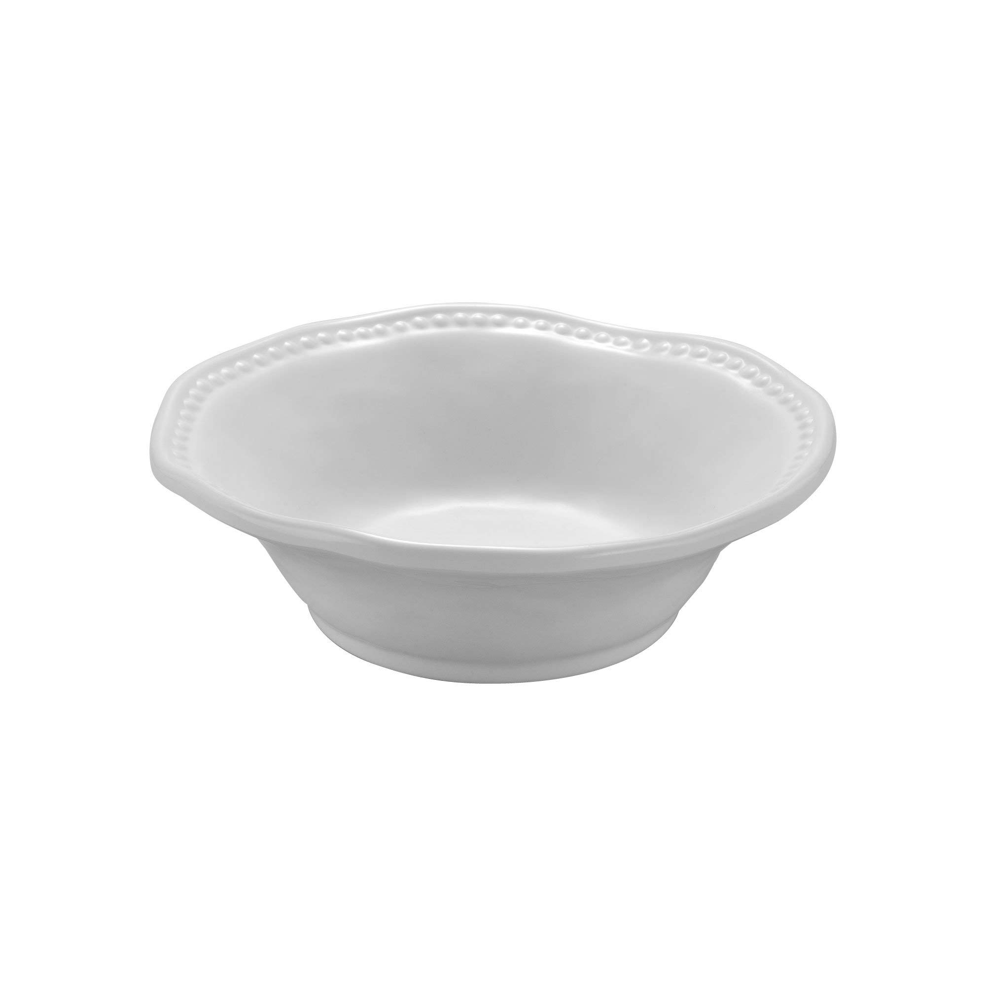 Supreme Housewares 12-Piece Melamine Dinnerware Set - 4 Dinner Plates, 4 Salad Plates, 4 Bowls for 4 People, Durable & Lightweight Beaded Design - Perfect for Outdoor Dining, Picnics, Camping & Everyday Use