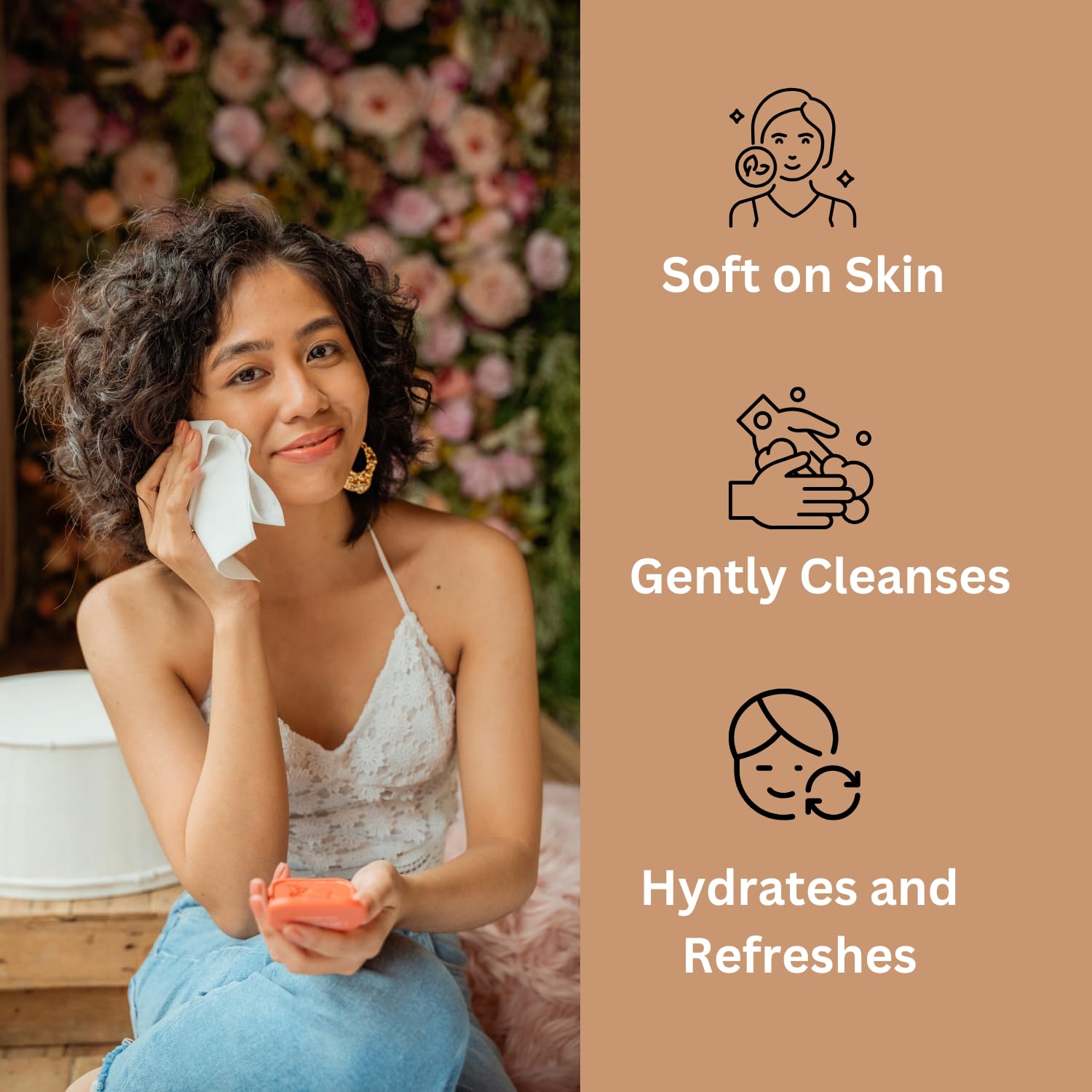 **USDA Biobased Disposable Face Towels XL - 100% Eco-Friendly, Ultra Soft Makeup Remover Wipes - 50 Count Pack (1 Pack) | Perfect for Travel, Gym & Daily Skincare**