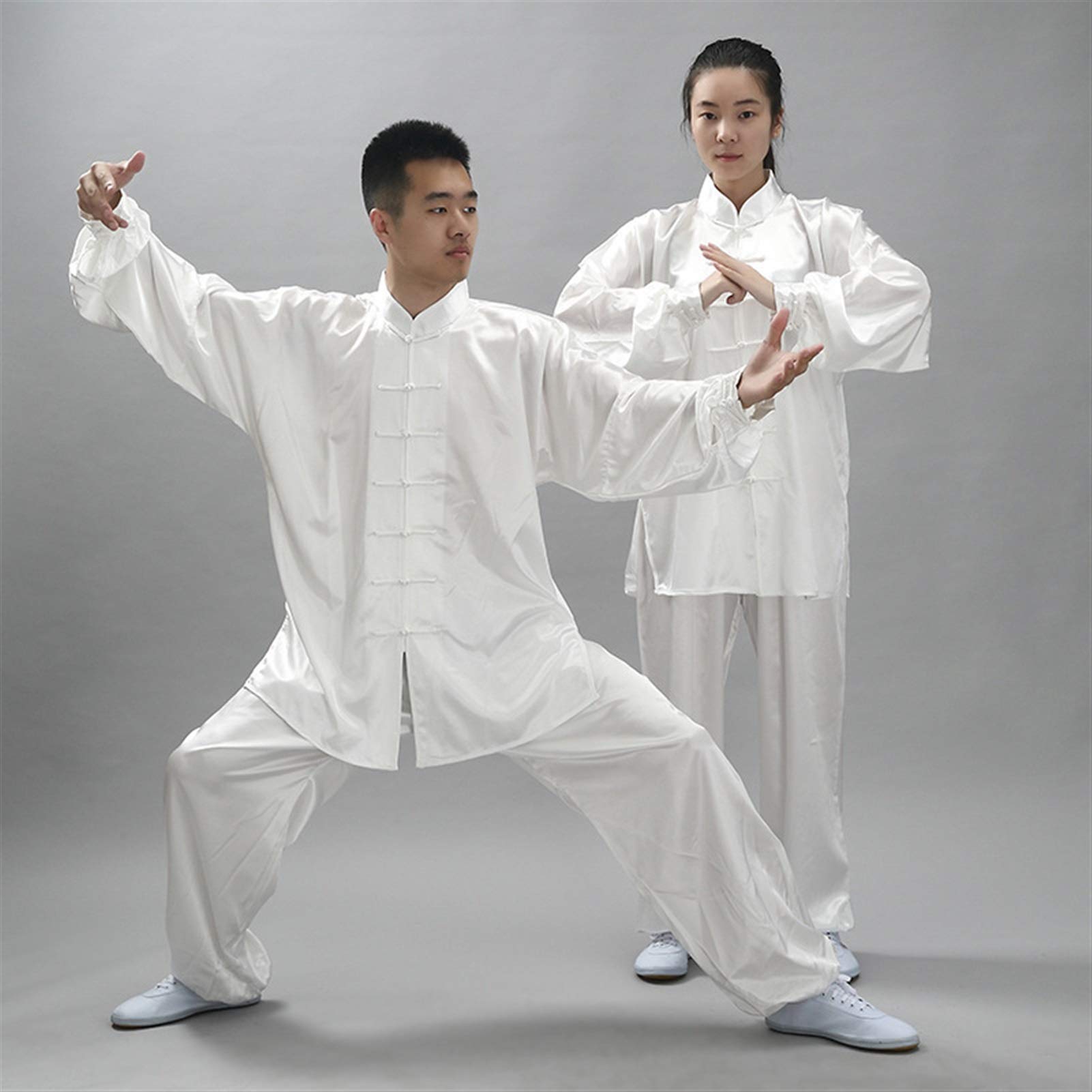 Premium Tai Chi & Kung Fu Uniform Set for Men & Women - Breathable White Martial Arts Training Suit - Comfortable XXXX-Large Size for Tai Chi, Qigong, Wushu Practice & Performance