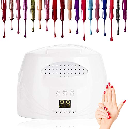 Professional 48W LED UV Nail Lamp for Gel Polish - Fast Drying Nail Art Tool with US Plug - Perfect for Home Manicures & Salon Nail Designs