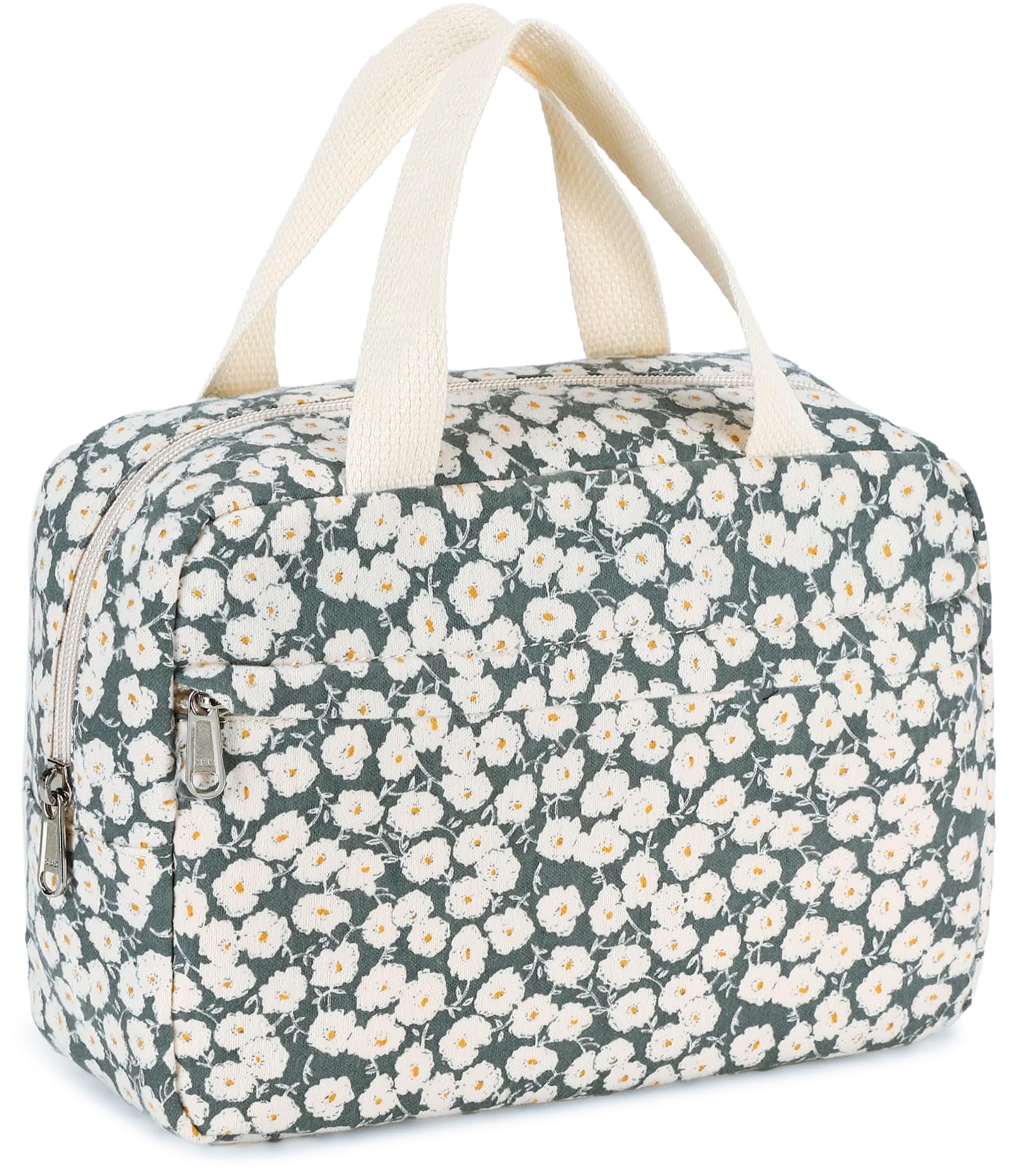 Cute Corduroy Makeup Bag for Women & Girls - Large Travel Cosmetic Organizer with Zipper, Toiletry Pouch & Purse | Perfect for Travel, Gym, and Daily Essentials Storage