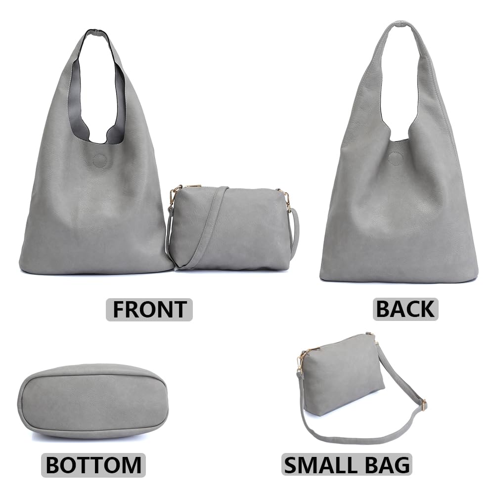 Stylish Slouchy Hobo Handbags for Women - PU Leather Crossbody & Shoulder Tote Purse Set with Top Handle | Perfect for Work, Travel & Everyday Use