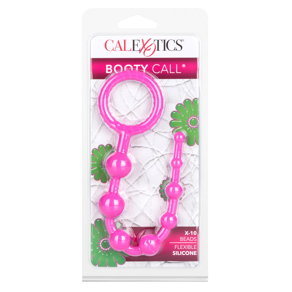 Booty Call X 10 Silicone Anal Beads for Couples - Flexible & Body-Safe Adult Toy for Anal Play, BDSM & Sensual Exploration - Perfect for Beginners & Experienced Users