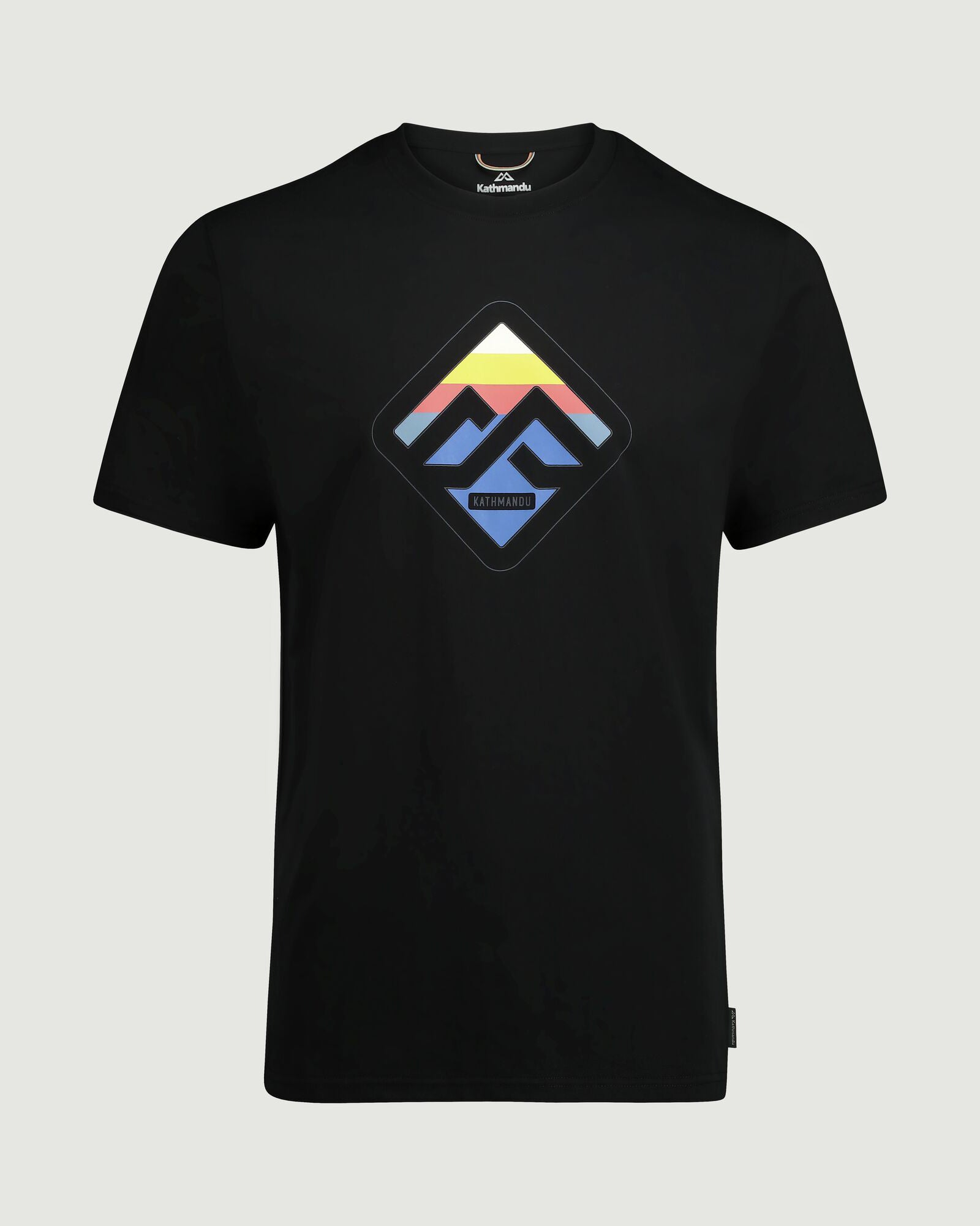 Men's Horizon Print Organic Cotton T-Shirt - Black | Eco-Friendly Casual Wear for Everyday Comfort
