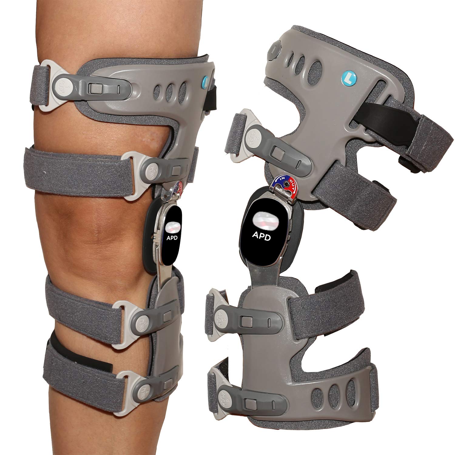 ROM Hinged Knee Brace for Men & Women – Post Surgery Support, ACL MCL Ligament & Meniscus Injury Recovery, Athletic Compression Stabilizer for Swollen Tendons – Anti-Slip Design (Left) – Ideal for Running, Basketball & Post-Op Rehabilitation