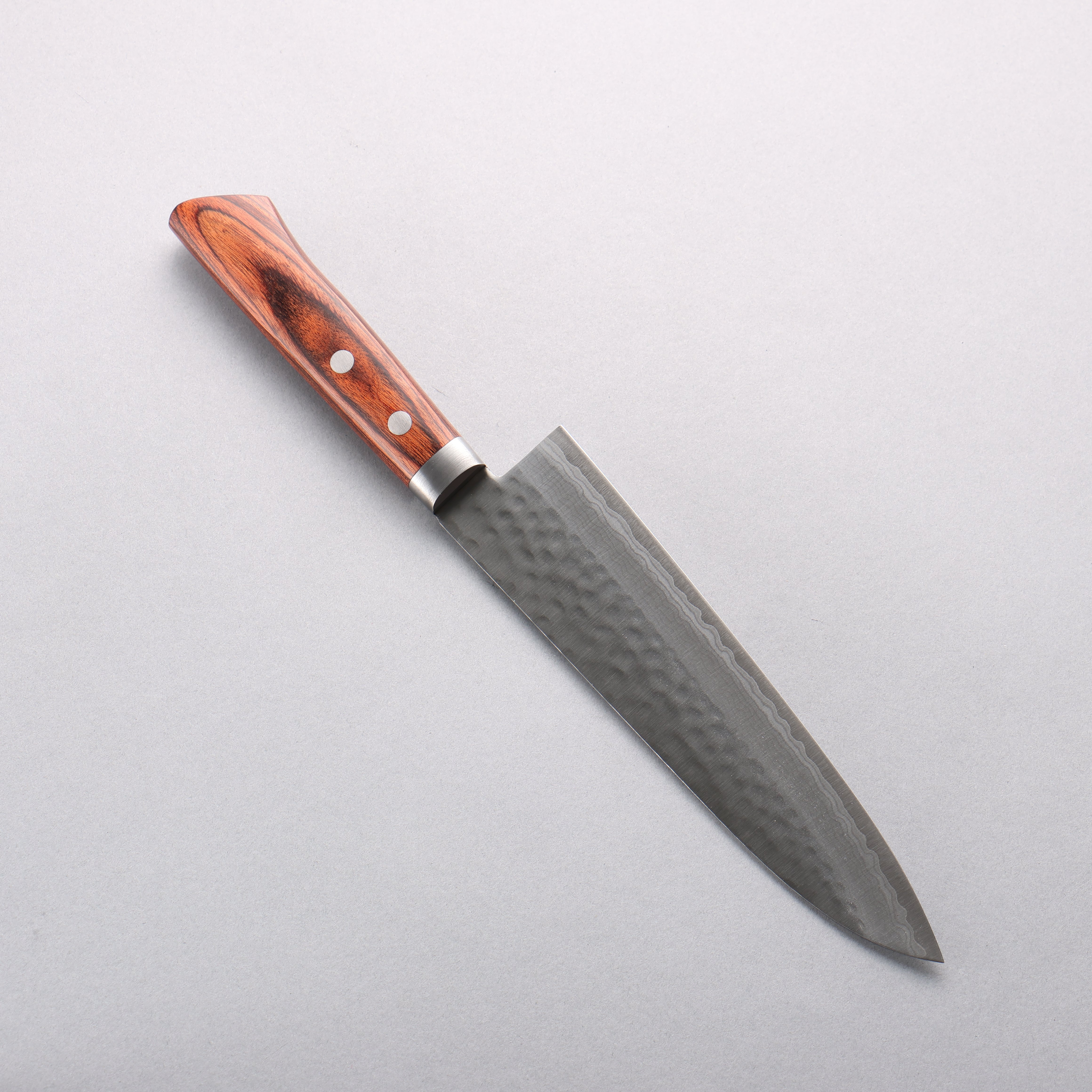 Premium Kunihira Kokuryu VG10 Hammered Damascus Gyuto Knife 180mm - Japanese Chef Knife with Mahogany Handle - Perfect for Slicing, Dicing & Precision Cooking