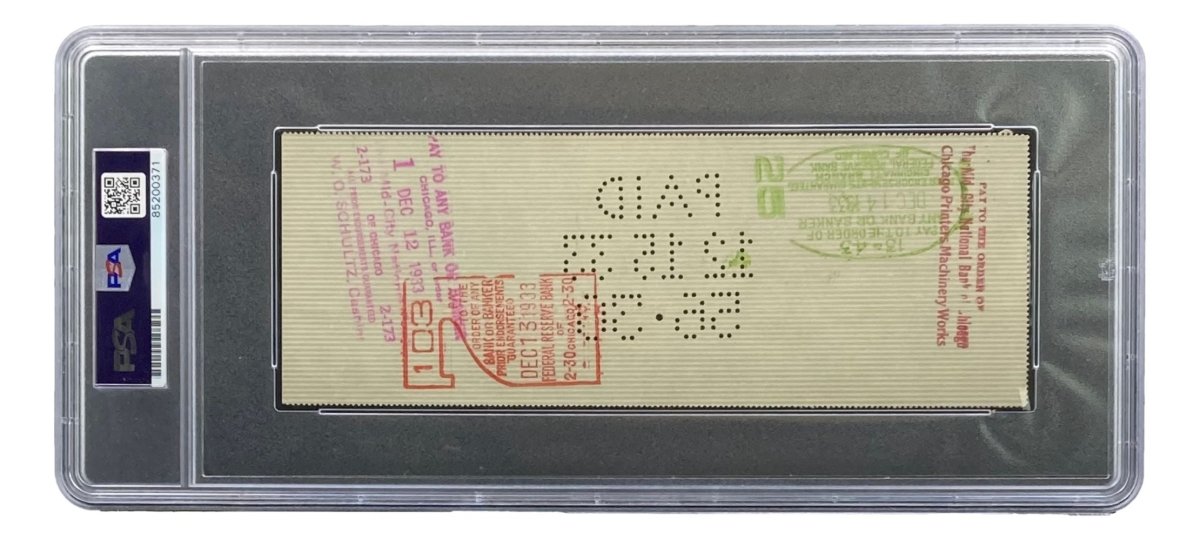Authentic Orville Wright Signed Bank Check - PSA/DNA Certified 85200371 | Rare Aviation Memorabilia for Collectors & History Enthusiasts | Perfect for Display in Museums, Offices & Private Collections