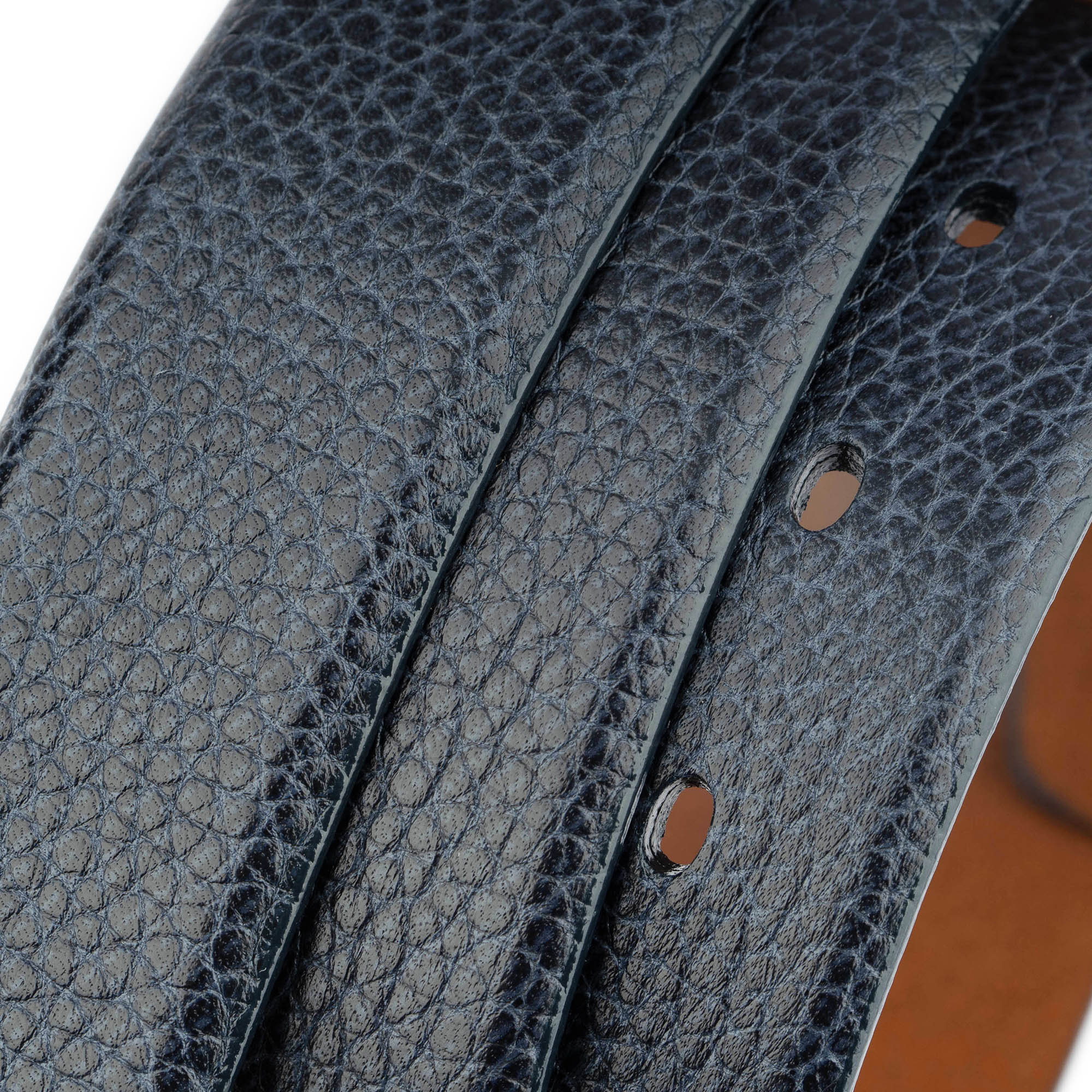Luxury Blue Leather Belt Strap for Men - Ferragamo Style Buckle Replacement - Perfect for Business, Casual & Formal Outfits