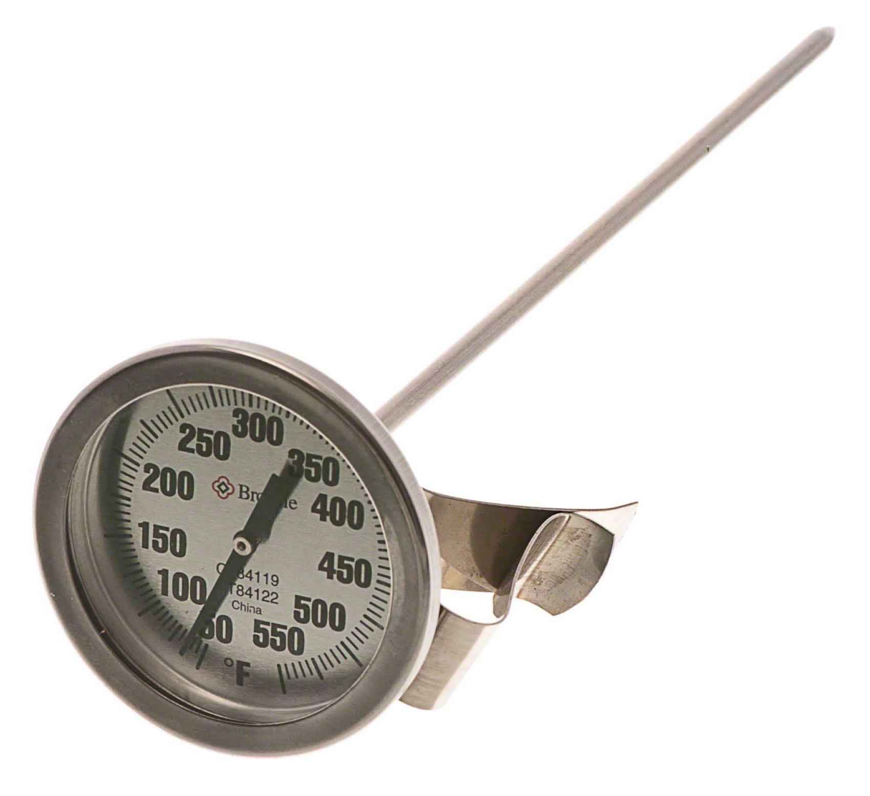 Browne 8-Inch Candy and Deep Fry Thermometer - Perfect for Candy Making, Deep Frying, and Cooking Oil Temperature Control