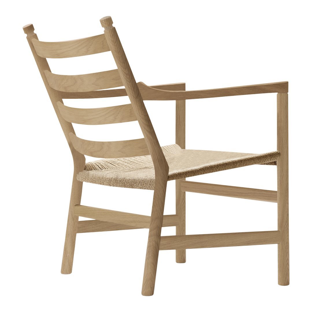 CH44 Ladderback Chair - Solid Wood Dining Chair with Comfortable Cushion Seat - Perfect for Kitchen, Dining Room, and Farmhouse Decor
