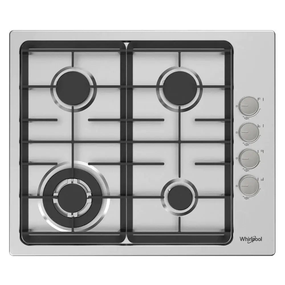 Whirlpool AKC640IXOC 60cm 4-Burner Gas Cooktop Stainless Steel - Perfect for Home Kitchen, Restaurant & Outdoor Cooking