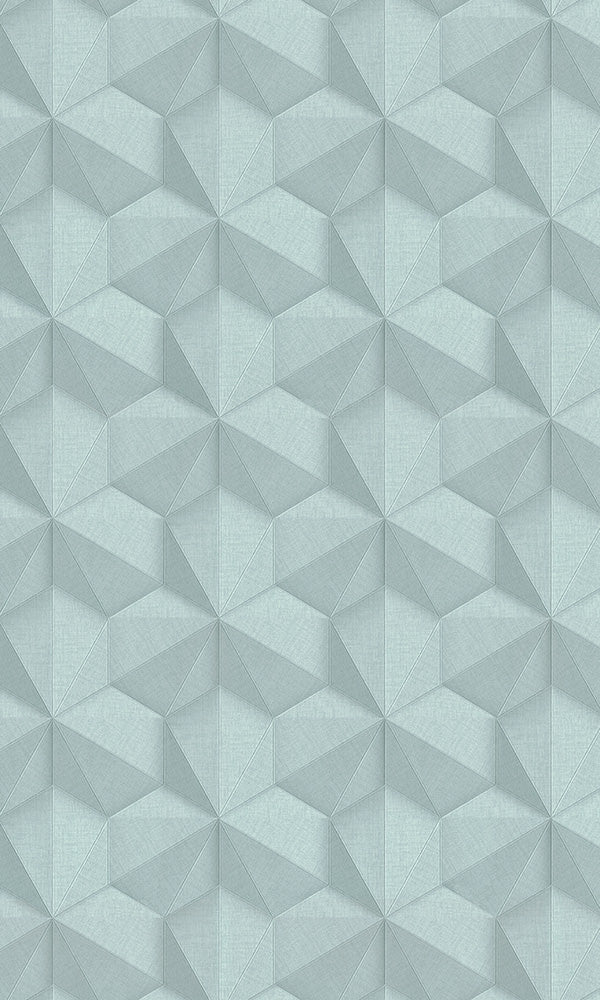 Blue Tri Hexagonal Peel and Stick Wallpaper - Self-Adhesive Geometric Wall Decor for Bedroom, Living Room, and Office (Design R6393) | Easy DIY Home Remodeling & Accent Wall Upgrade