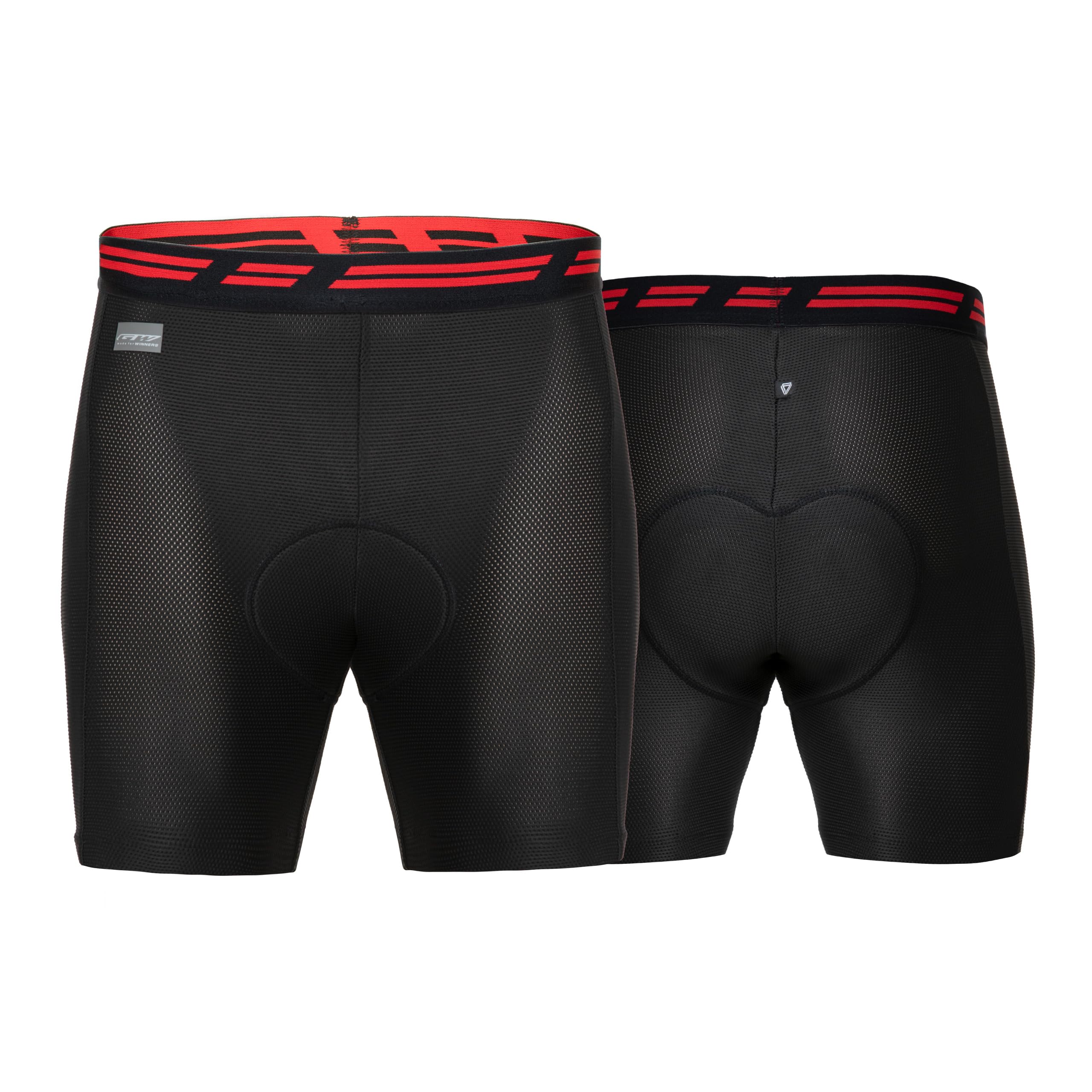 GW Bicycles Men's Padded Cycling Underwear Shorts - Anti-Slip Leg Grips, Slim Fit Bike Shorts for Comfortable Riding | Perfect for Road Cycling, Mountain Biking & Indoor Training