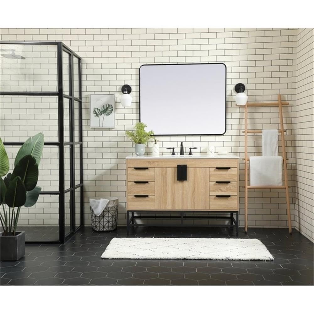 Modern 30-Inch Single Bathroom Vanity with Under Sink Storage Organizer - Elegant Green Decor for Small Bathrooms & Powder Rooms | Space-Saving Bathroom Cabinet Solution