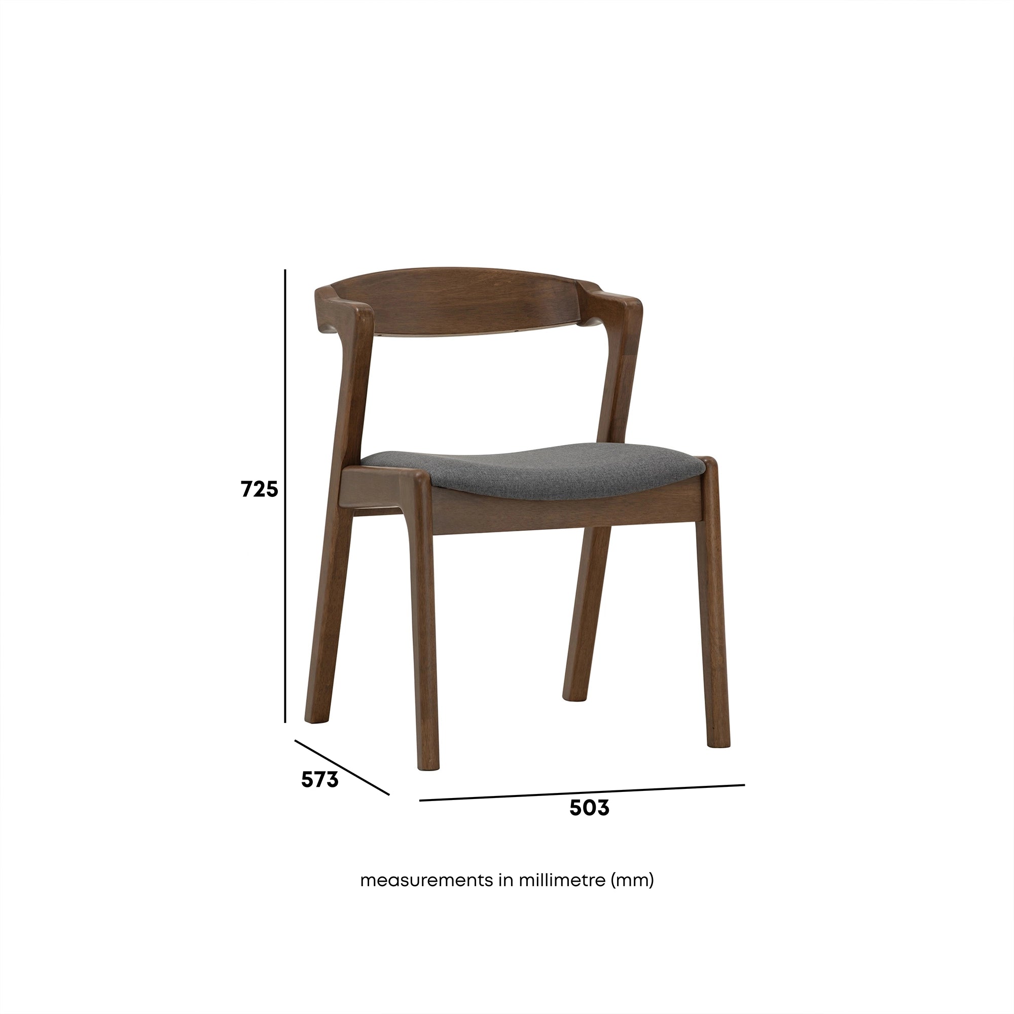 Herman Dining Chair - Modern Wooden Dining Room Chair with Upholstered Seat - Perfect for Kitchen, Dining Room, and Home Office Use