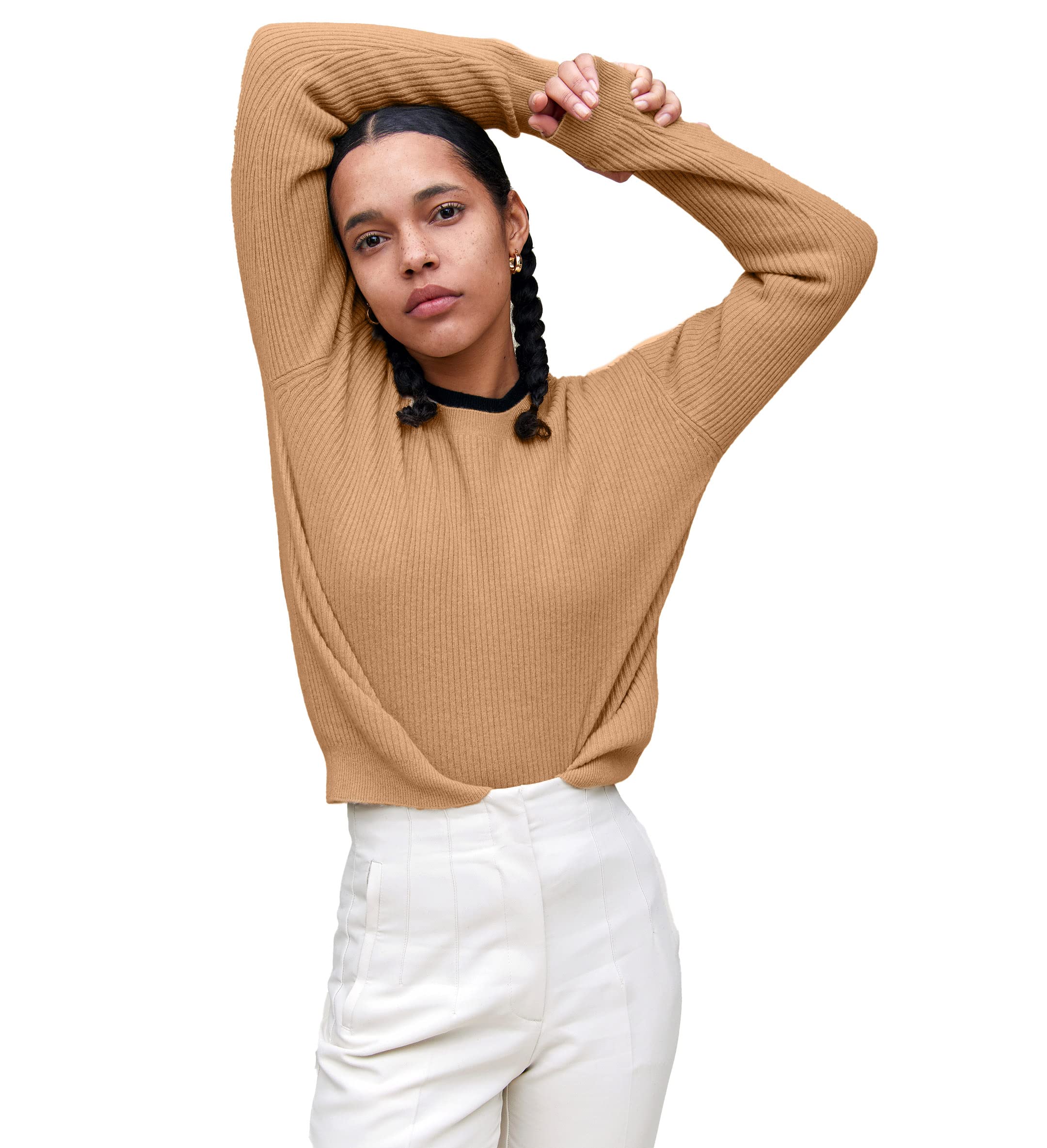 100% Pure Cashmere Women's Knit Loungewear Set - Soft & Cozy Tops & Pants for Home & Travel | State Cashmere