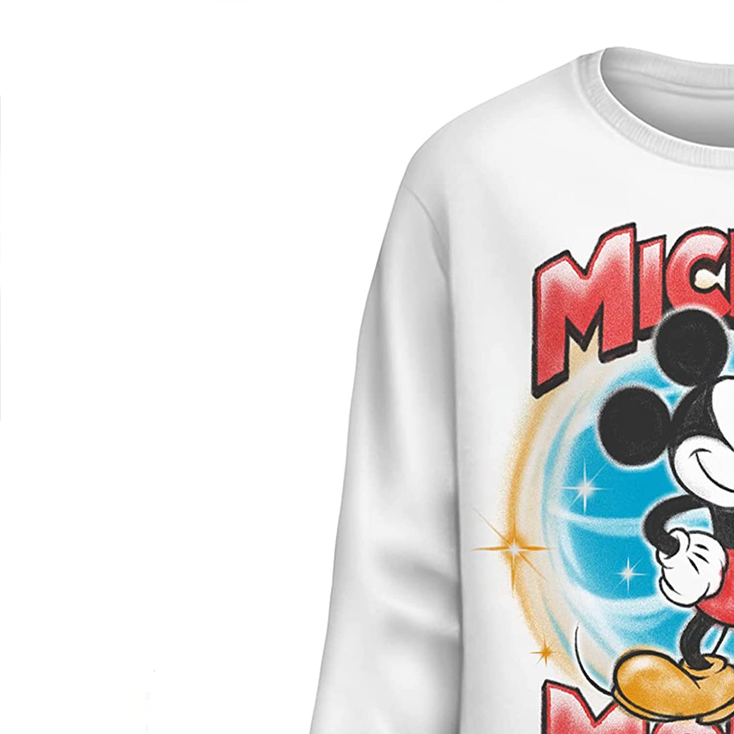Disney Men's Mickey Mouse Tie Dye Graphic Long Sleeve T-Shirt - Classic Mickey Mouse Print Cotton Tee - Casual Wear for Theme Parks, Disney Trips & Fan Gifts