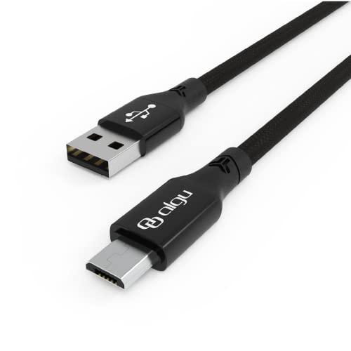 **ALGU 2-Pack 3.3ft Micro USB Cable - 3.0A Fast Charging & Data Sync for PS4 Controller, Android Phones, Tablets, Kindle & More - Durable 1M Charger Cord for Home, Office & Travel**