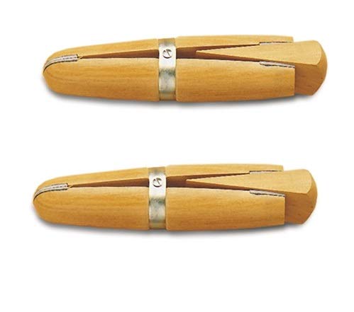 2 Pack Wooden Jewelers Ring Clamp with Leather Jaws - Professional Jewelry Making Tool for Stone Setting, Engraving & Repair - Perfect for Jewelers, DIY Crafts & Small Metal Work (Home Studio & Workshop Use)