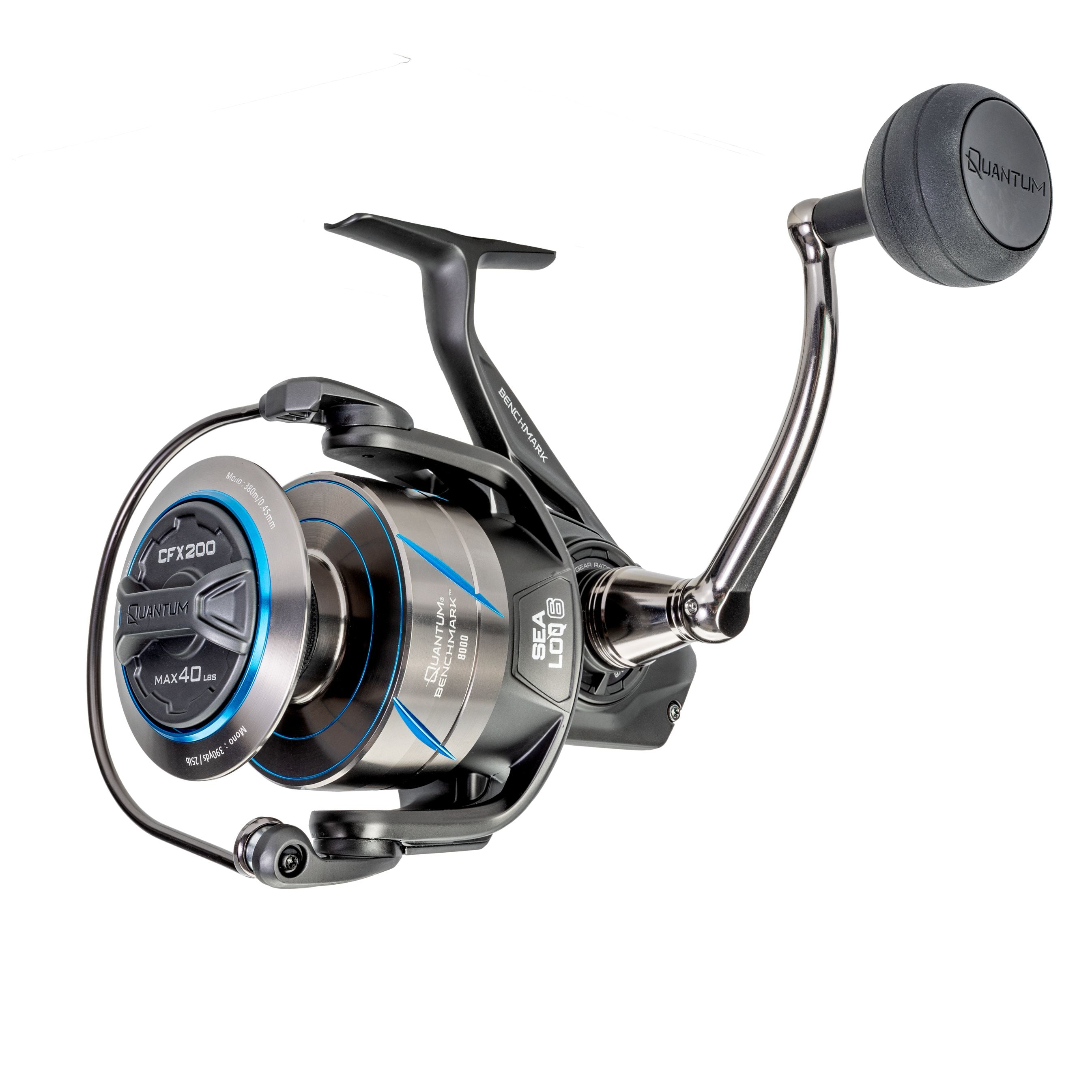 Quantum Benchmark Spinning Reel - High Performance Fishing Reel for Saltwater & Freshwater | Smooth Drag System, Lightweight Design | Perfect for Bass, Trout & Offshore Fishing