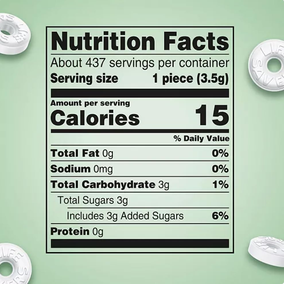 LifeSavers Wint O Green Individually Wrapped Mints - Bulk 3.5lbs (56oz) Refreshing Breath Mints for Office, Car & Travel - Includes CC's Sweets & Snacks Bag Clip