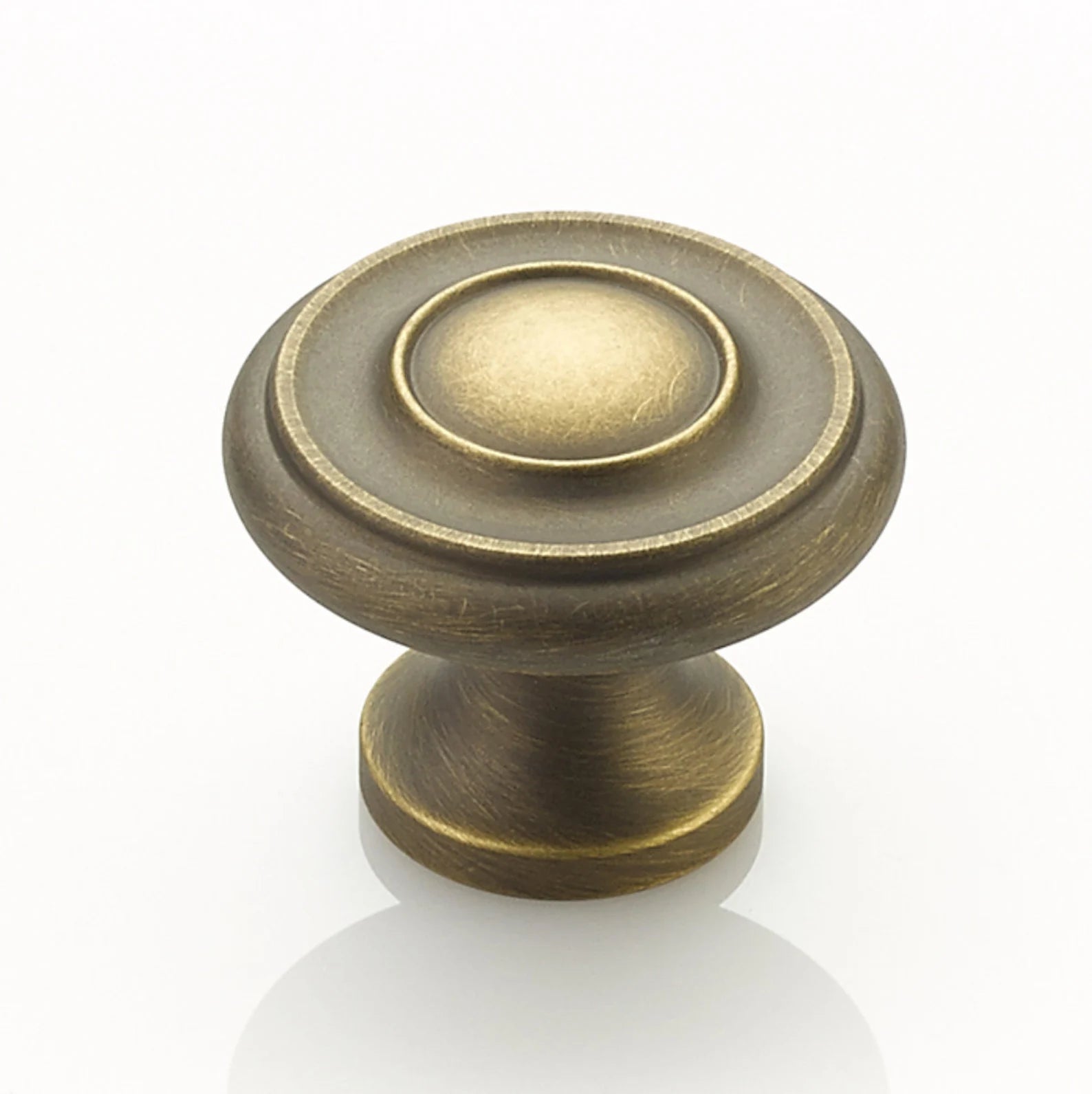 Vintage Satin Antique Brass Cabinet Drawer Pulls - Classic Traditional Hardware for Kitchen Cabinets, Dressers & Furniture Restoration
