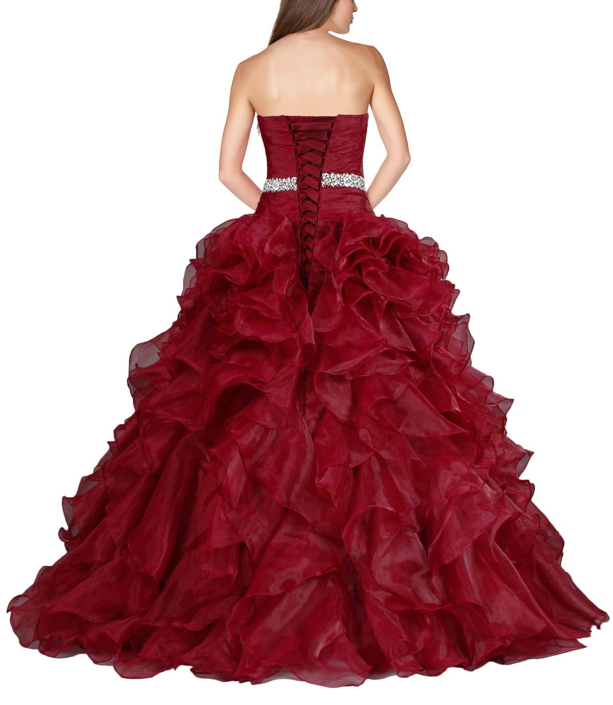 Elegant Women's Ball Gown Quinceanera Dress with Ruffles - Perfect for Prom, Sweet 16, and Formal Occasions