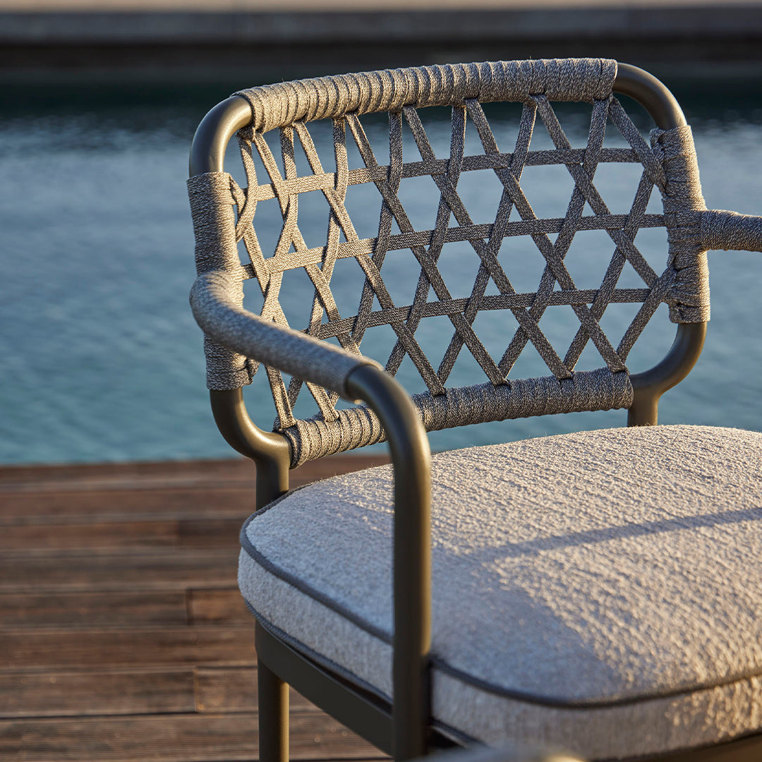 Curio Outdoor Dining Armchair - Weather-Resistant Patio Chair for Garden, Poolside & Restaurant Use