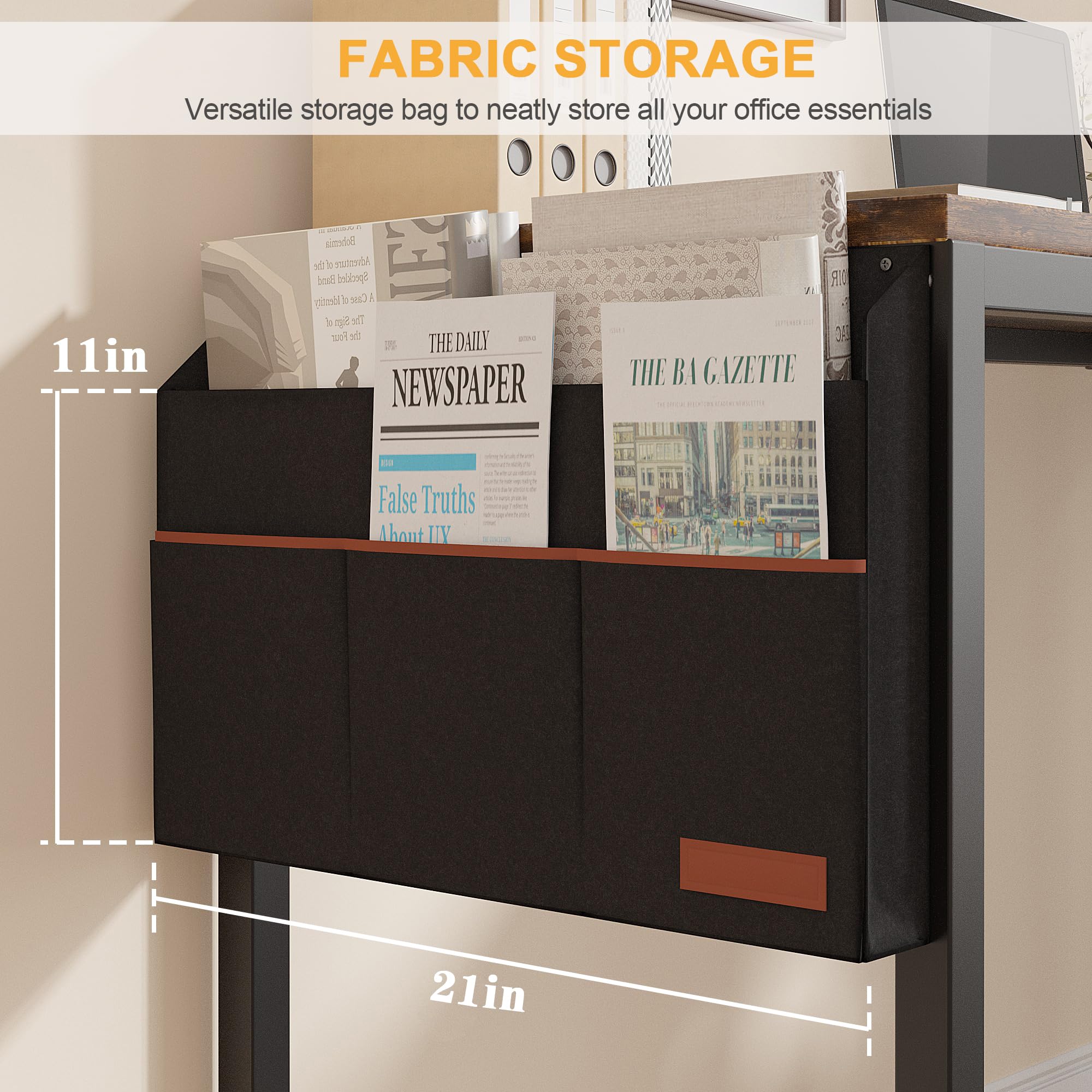 VECELO 49 Inch L-Shaped Computer Desk for Gaming, Study & Home Office - Ergonomic Writing Workstation with Storage Shelves & Bag - Perfect for Small Spaces & Multi-Monitor Setups