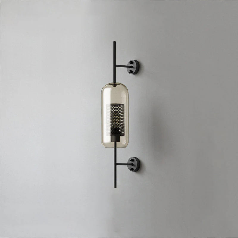 Chiswick Glass Wall Lamp - Modern LED Sconce Light for Living Room, Bedroom, and Hallway - Elegant Home Decor Lighting Fixture