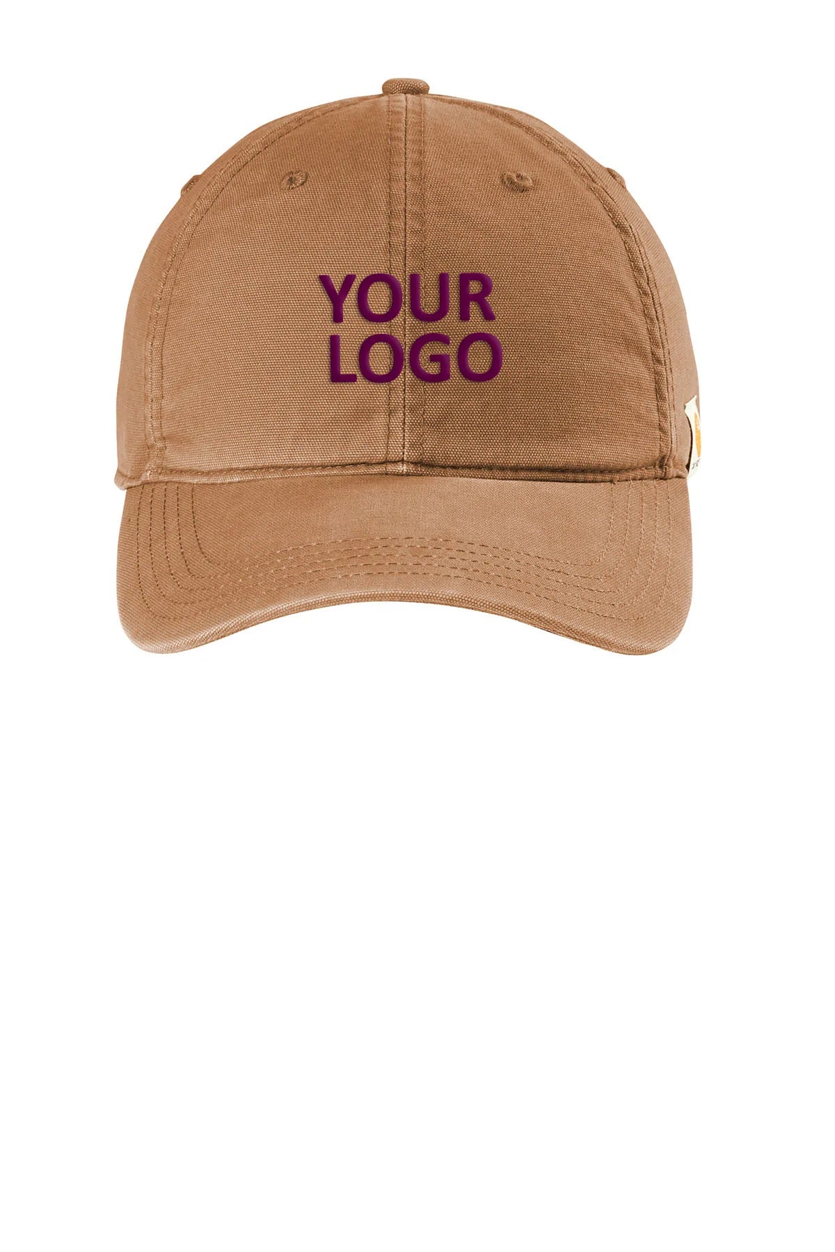 Carhartt Brown Cotton Canvas Custom Caps - Durable Work & Outdoor Hats for Men & Women - Perfect for Construction, Farming, and Casual Wear