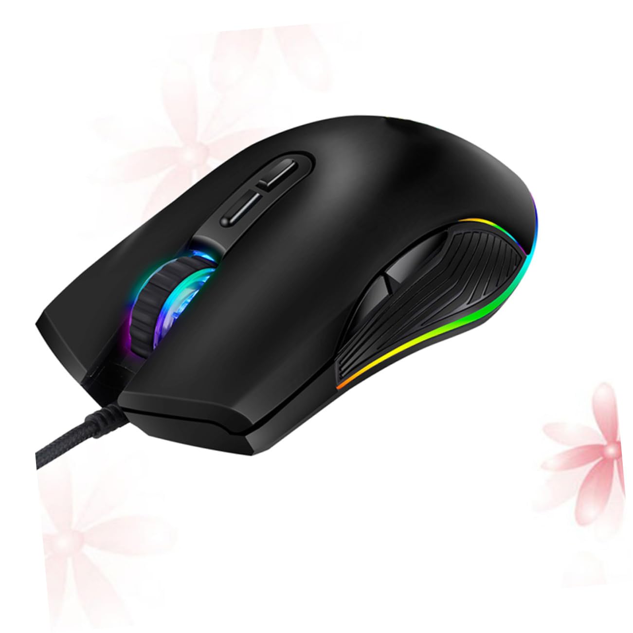 Gadpiparty 2-Pack RGB Gaming Mouse with 7 Buttons & 4 Lighting Modes - Wired Ergonomic PC Gaming Mouse for Laptop & Computer - Perfect for FPS, MMO & Office Work
