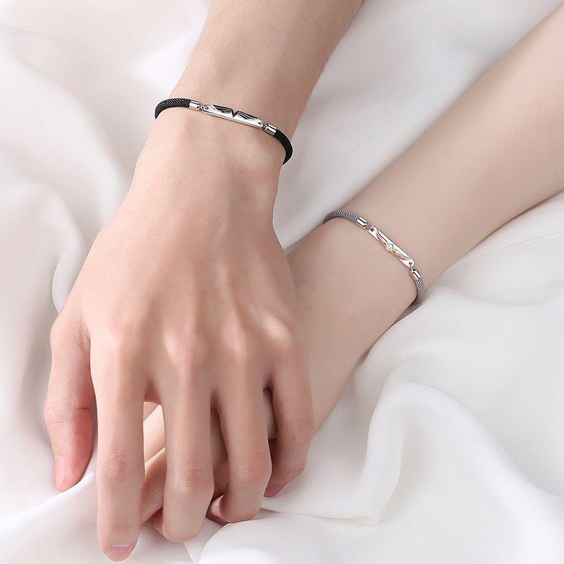 925 Sterling Silver Angel Wings Couple Bracelet for Men & Women - Romantic Gift for Anniversaries, Valentine's Day & Couples Matching Jewelry