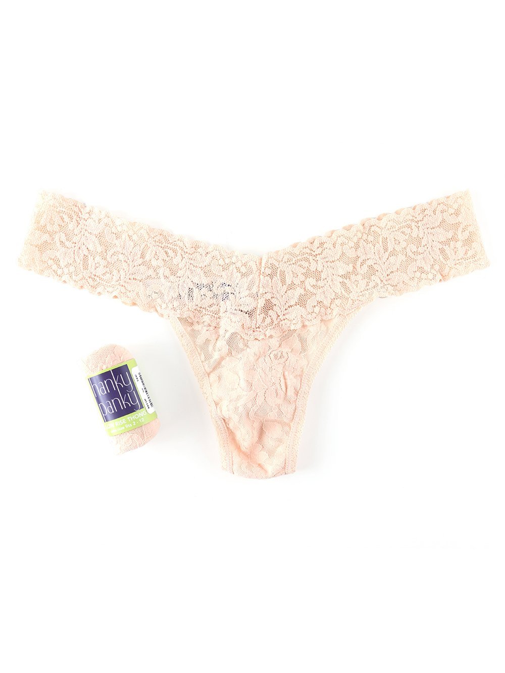 Rolled Signature Lace Original Rise Thong - Comfortable Women's Underwear for Everyday Wear & Special Occasions