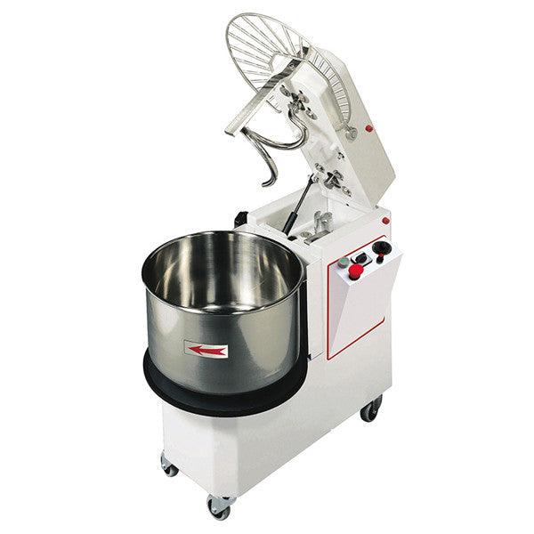 USED Nella 46 Quart Heavy Duty Spiral Dough Mixer with Raising Head - 2 HP, 208V Commercial Dough Kneader (Model 41549) - Perfect for Bakeries, Pizza Restaurants & Commercial Kitchens