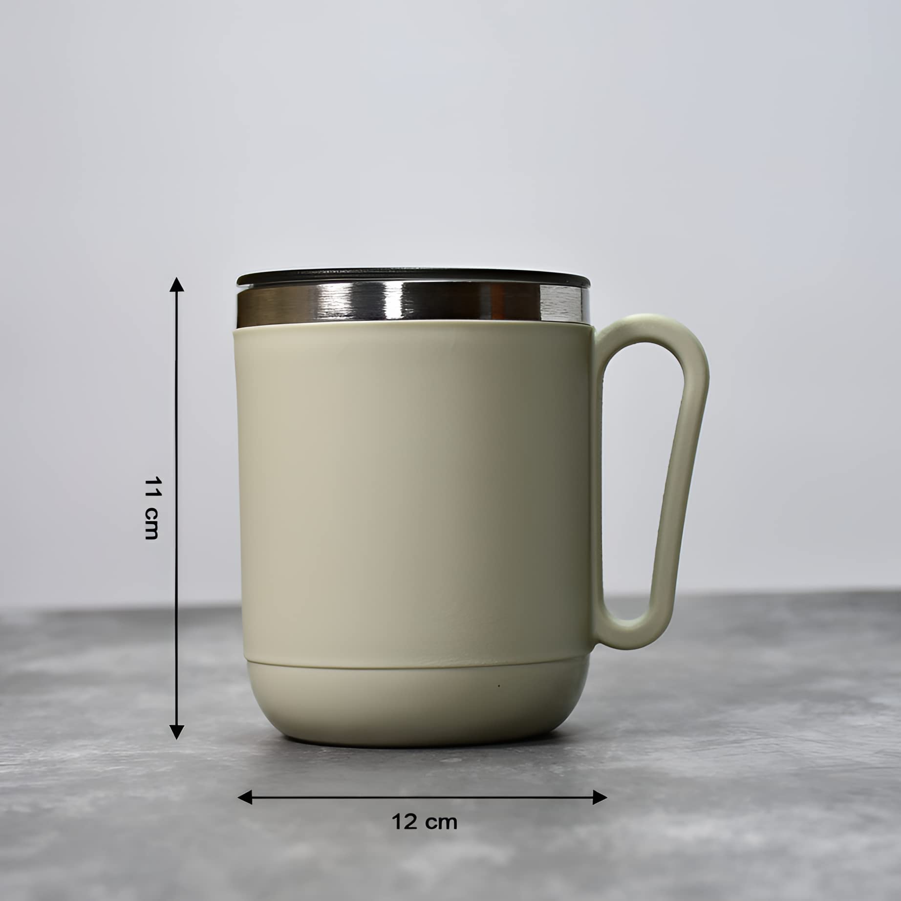 GANESH N-Joy Unbreakable Stainless Steel Travel Mug with Leak-Proof Lid - 400ml Insulated Coffee Thermos for Hot Tea, Cold Drinks & Milk - Perfect for Office, Camping & Car Commute