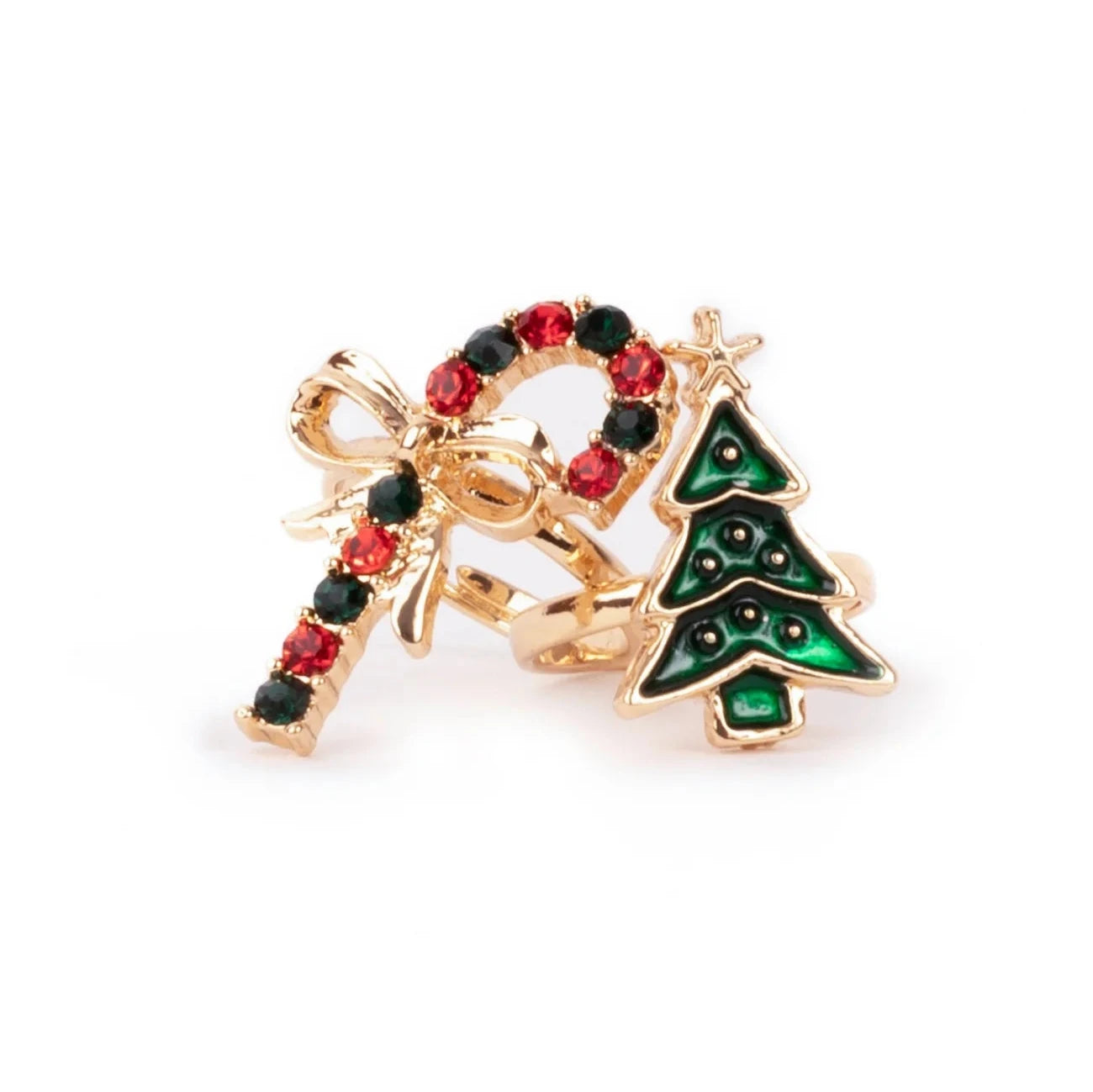 Great Pretenders All Aglow Holiday Ring Set - Sparkling Christmas Party Jewelry for Kids, Festive Dress-Up Accessories for Girls (Perfect for Holiday Photos, Pageants & Christmas Celebrations)