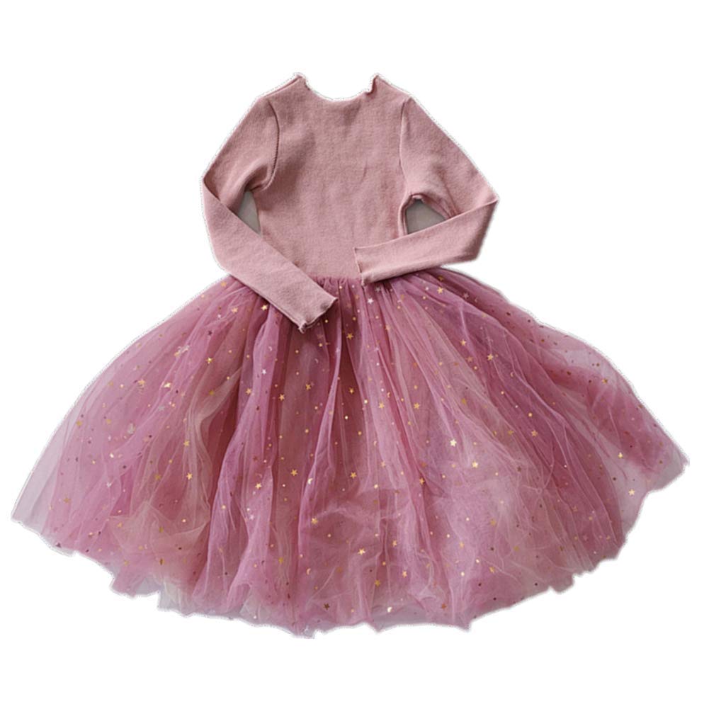 **Lalulalu Little Girls Princess Fancy Gauze Shiny Dress – Elsa Costume for Cosplay & Dress Up – Perfect for Birthday Parties, Halloween & Role Play**