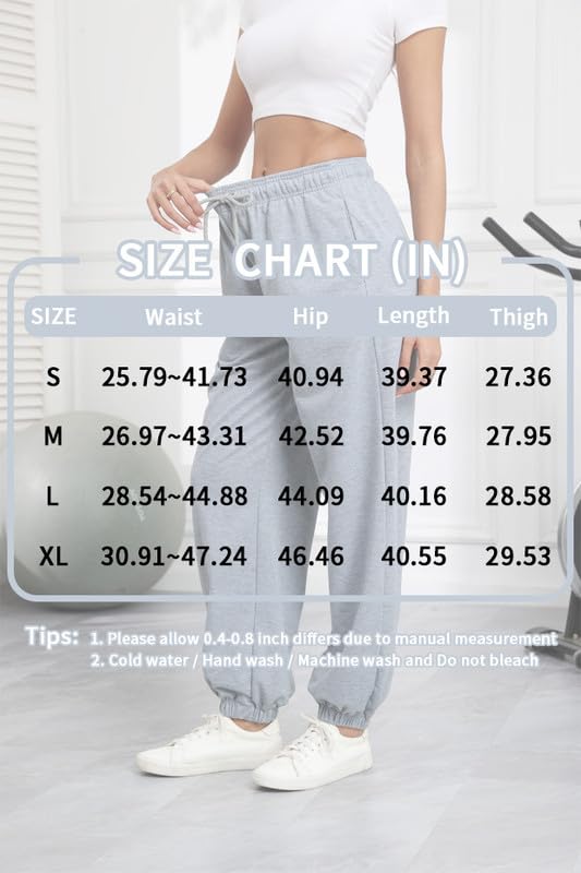 **Women's High Waisted Sweatpants - Baggy Joggers with Drawstring & Pockets for Gym, Workout, Lounge & Fall 2024 Fashion**    *(Perfect for Yoga, Running, Errands & Casual Wear - Comfortable & Stylish Activewear for Women)*