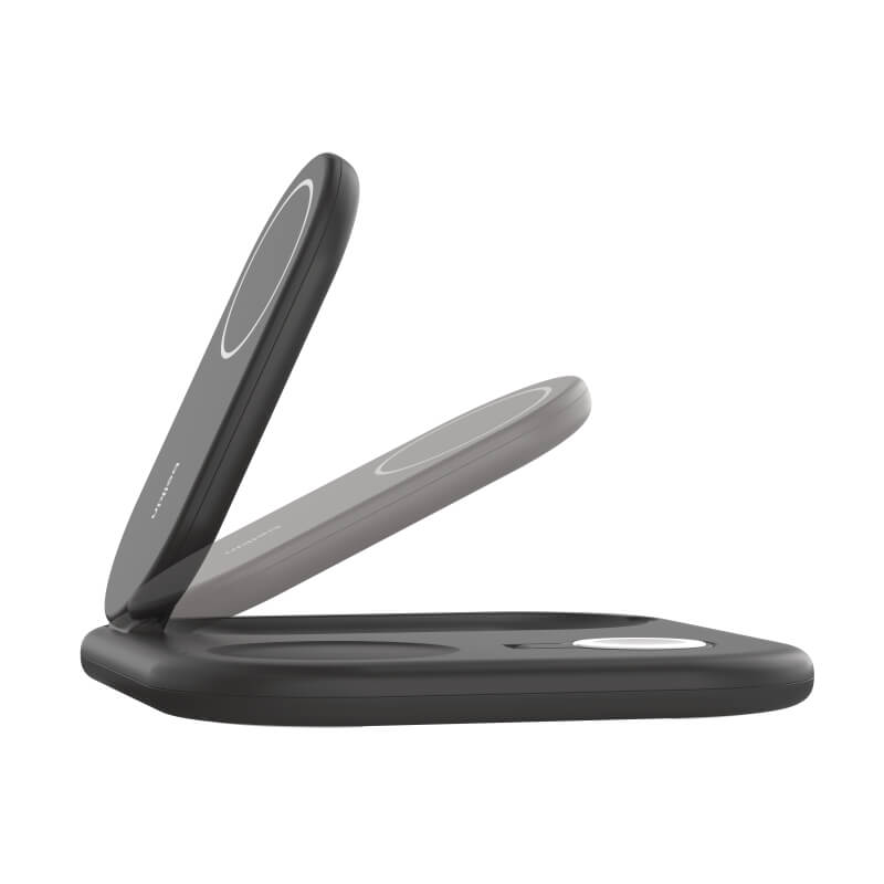 Belkin 3-in-1 Qi2 Wireless Charging Station (MGS/BLK) - Fast Charging for iPhone, Apple Watch & AirPods - Perfect for Home, Office & Nightstand